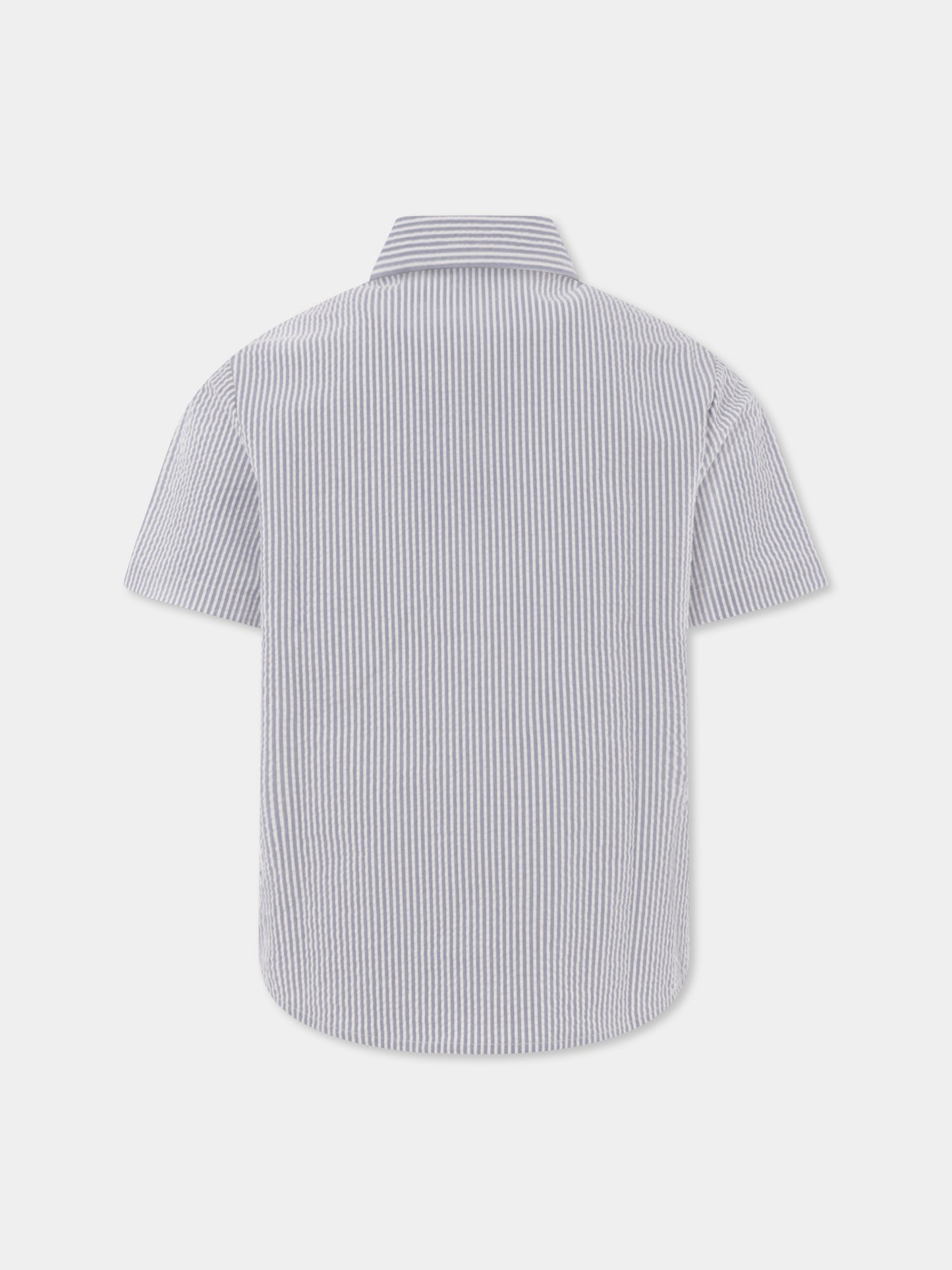 Camicia celeste per bambino con logo,Fay Kids,FU5P31 G0133 626AV