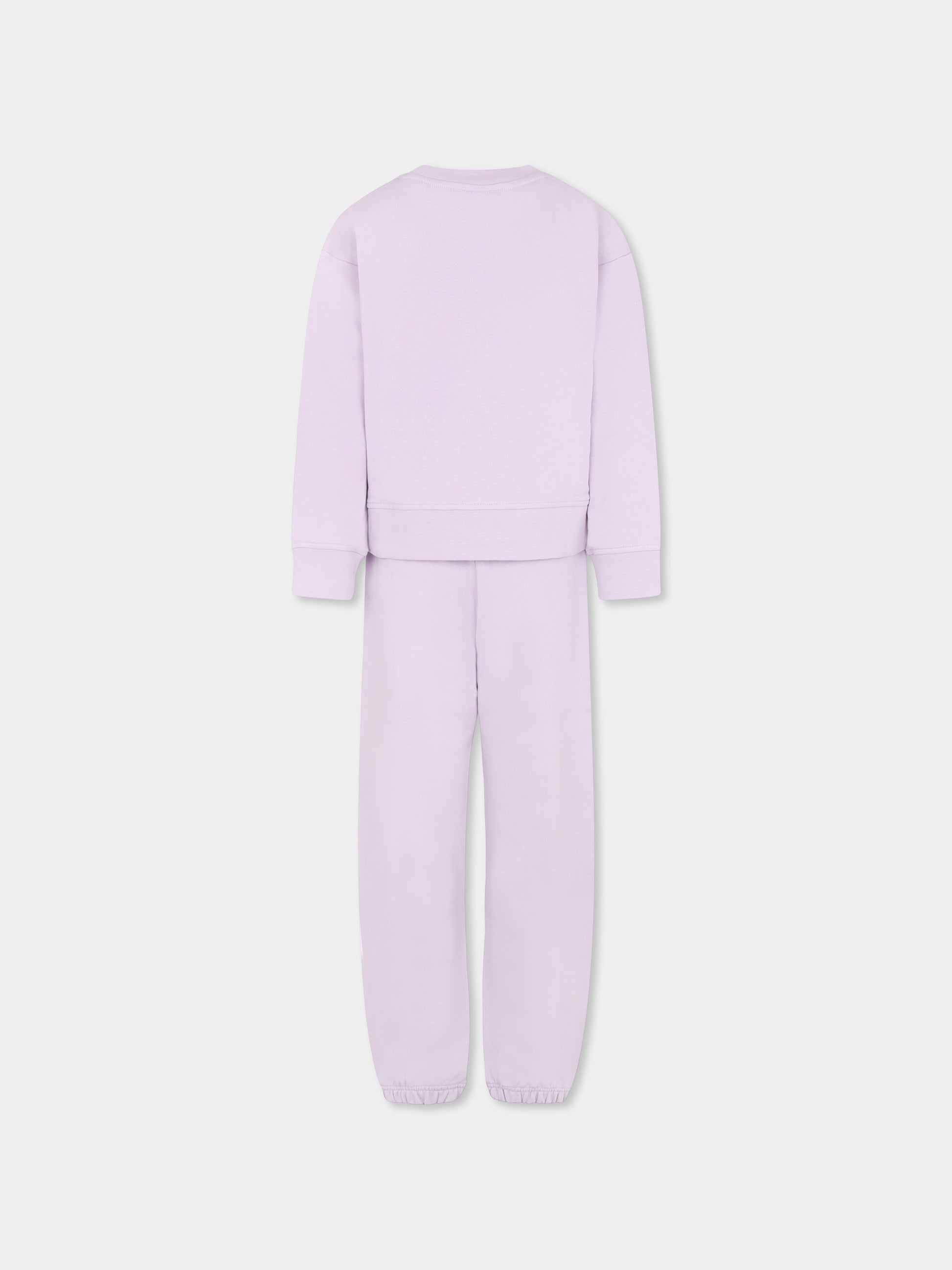 Completo lilla per bambina con stampa conchiglie,Stella Mccartney Kids,TU3A50 Z0499 572