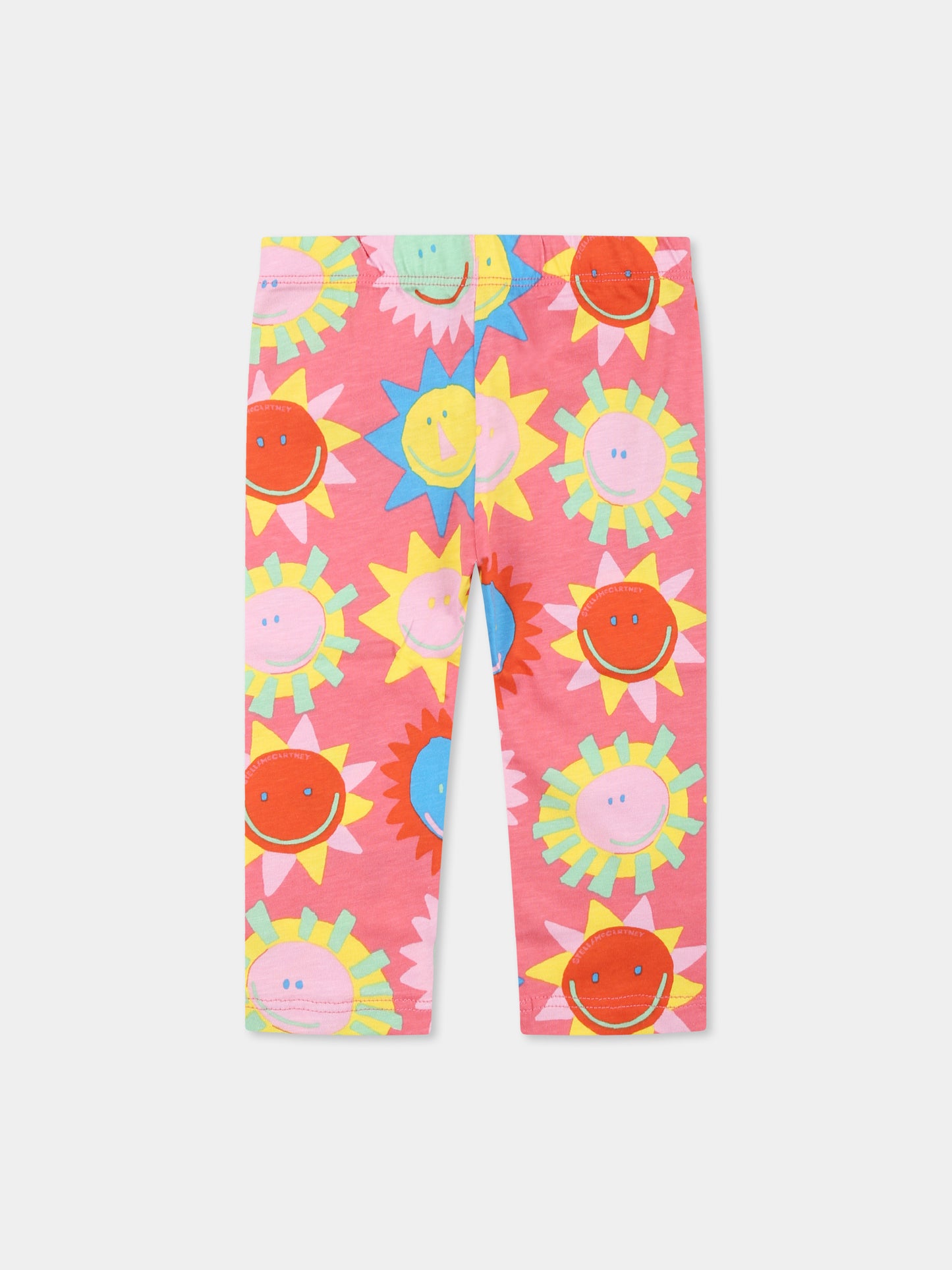 Leggings multicolor per neonata con sole all over,Stella Mccartney Kids,TU6080 Z1812 50DMC