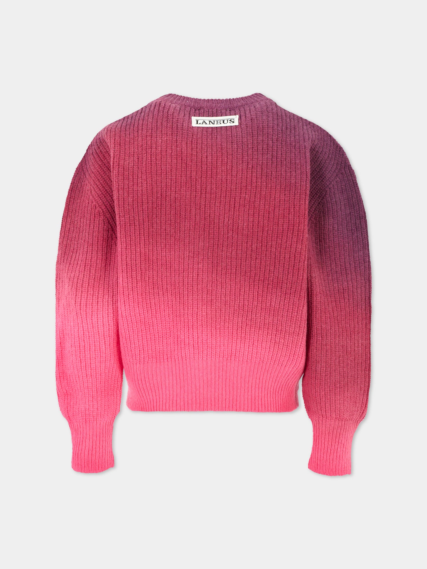 Maglione multicolor per bambina con patch,Laneus,F5LKJGJP110 247