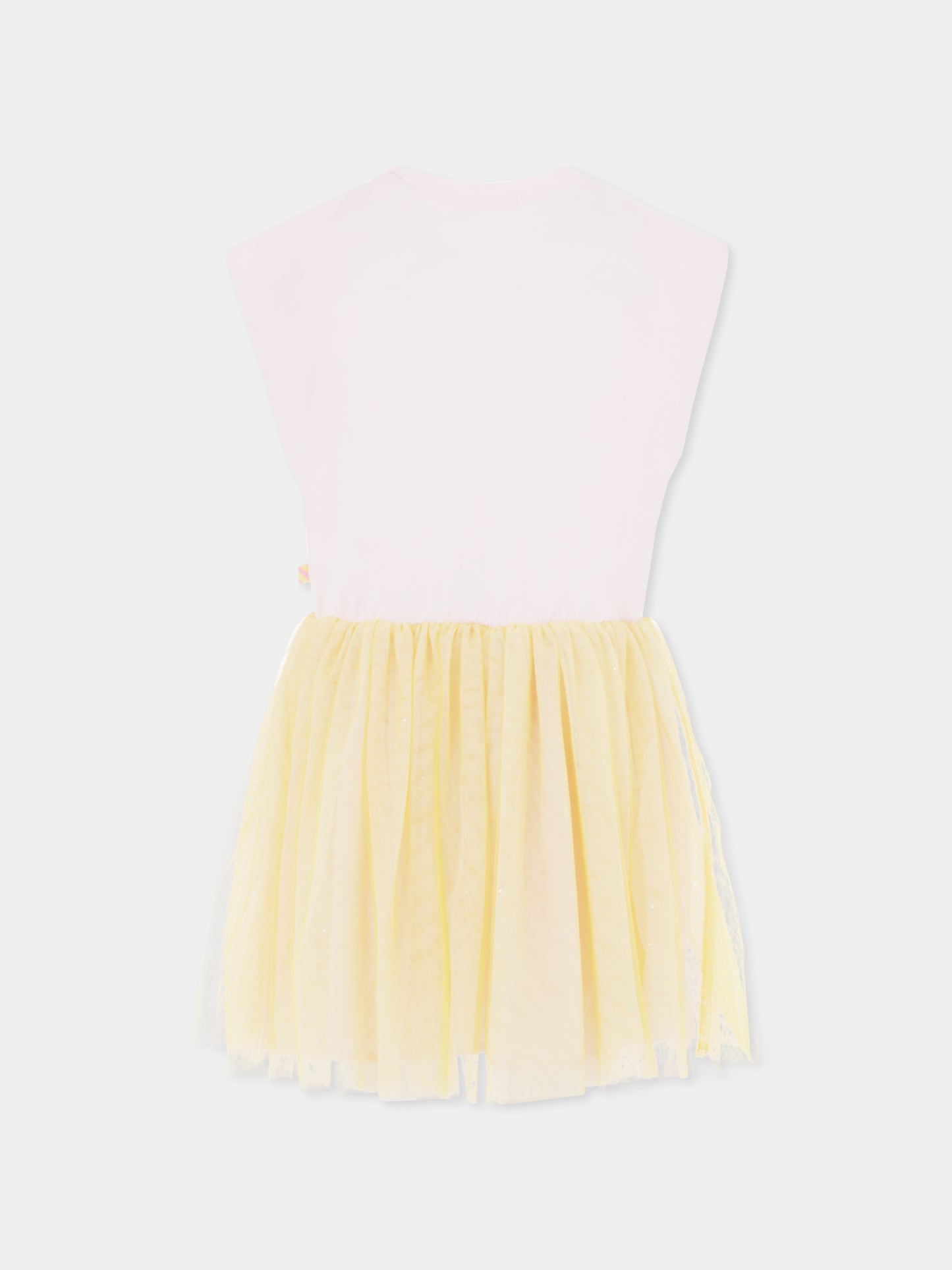 Robe multicolore pour fille avec fleur