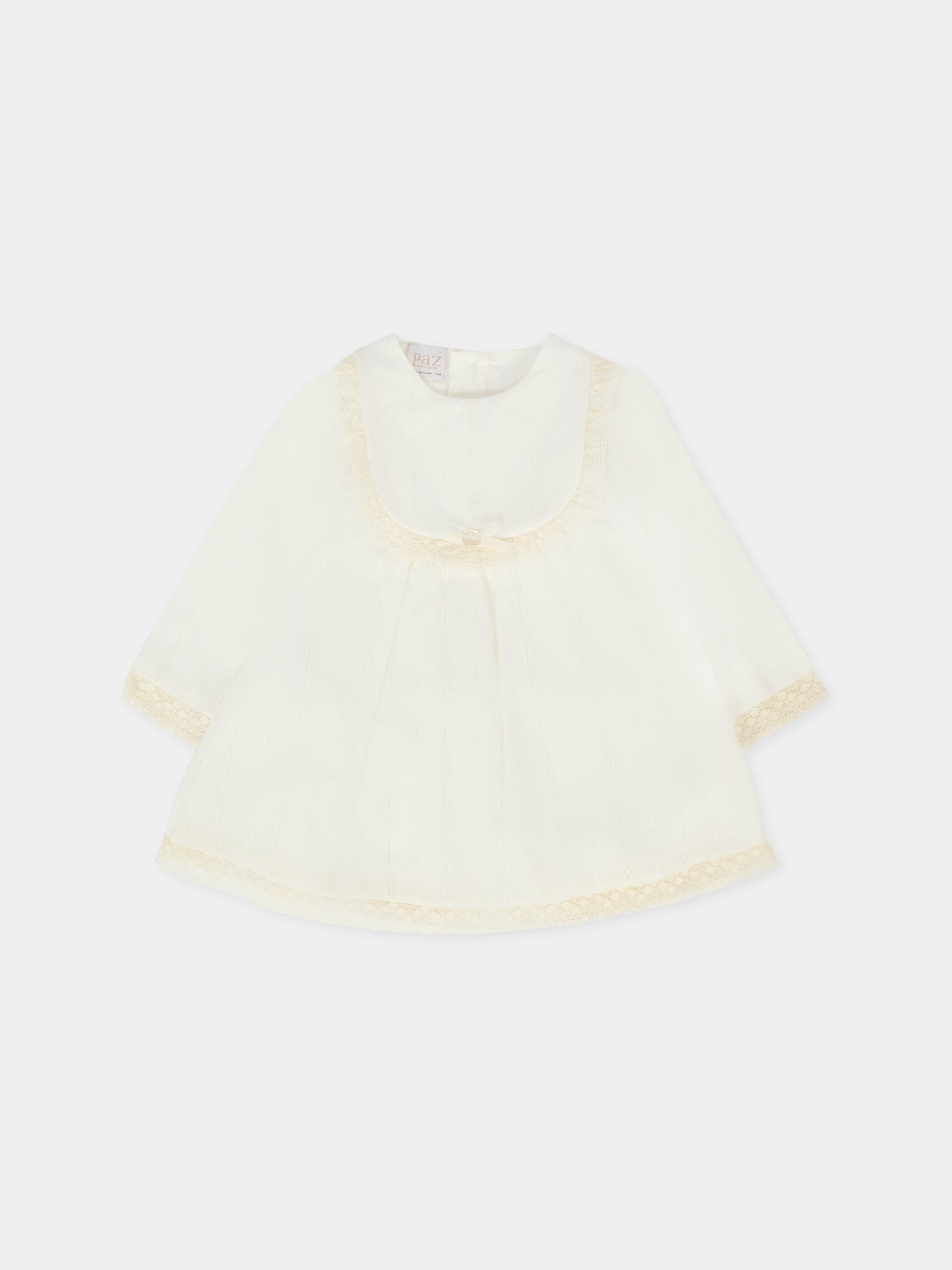 Vestito avorio per neonata con logo,Paz Rodríguez,104 152841 60 T2020