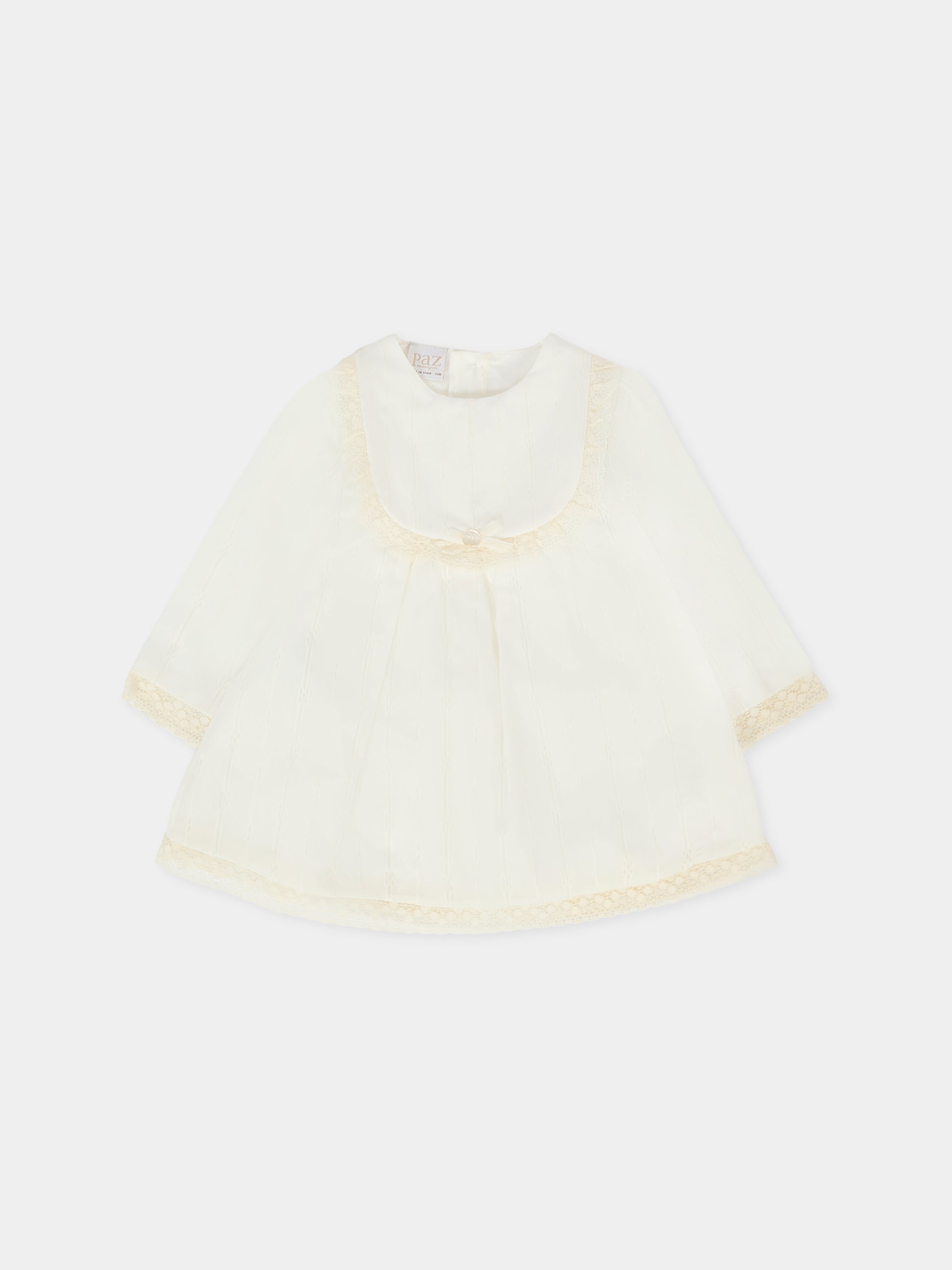 Vestito avorio per neonata con logo,Paz Rodríguez,104 152841 60 T2020
