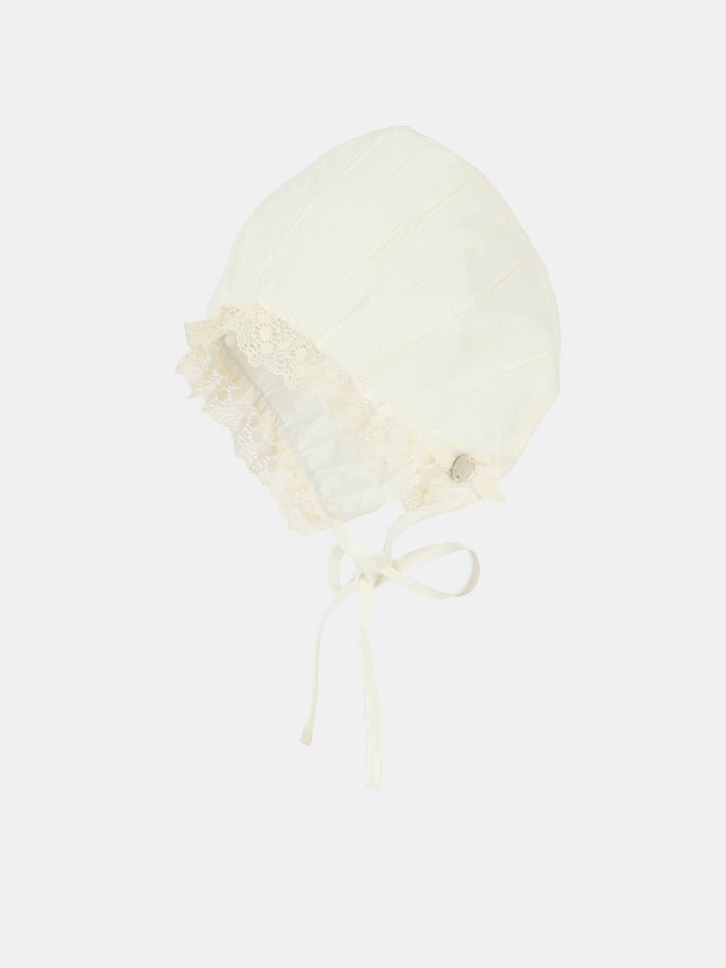 Cuffia avorio per neonata con fiocco,Paz Rodríguez,011 152836 60 T2020