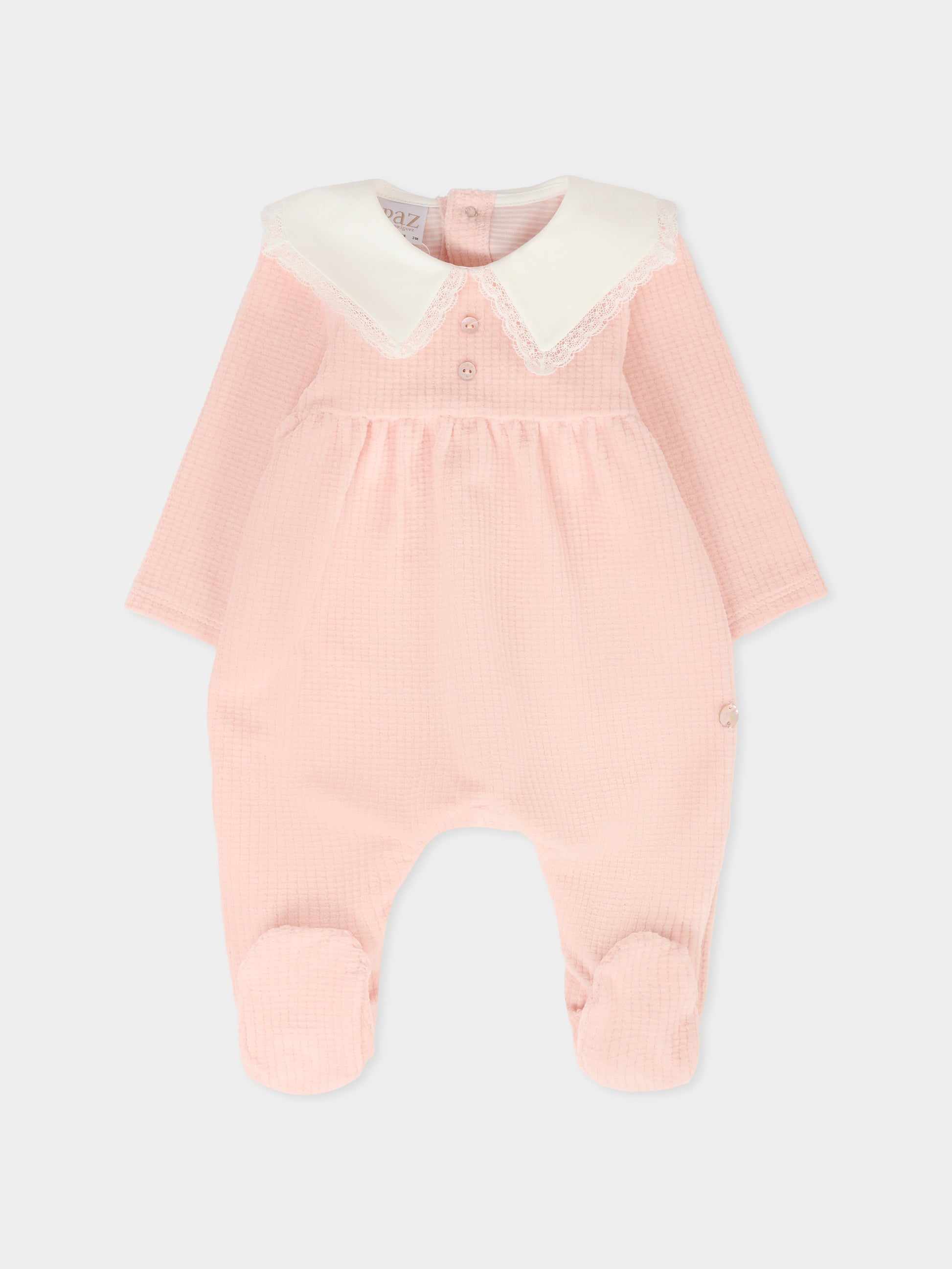 Tutina rosa per neonata con logo,Paz Rodríguez,005 193153 32 T2040