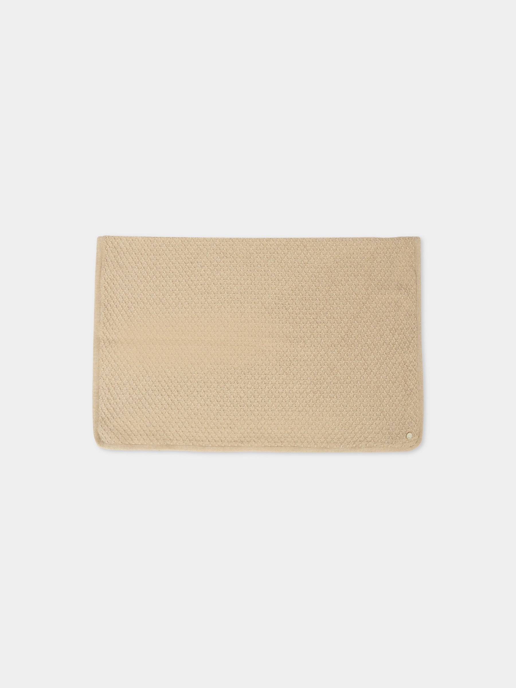 Coperta beige per neonati con logo,Paz Rodríguez,031 123073 64 H94