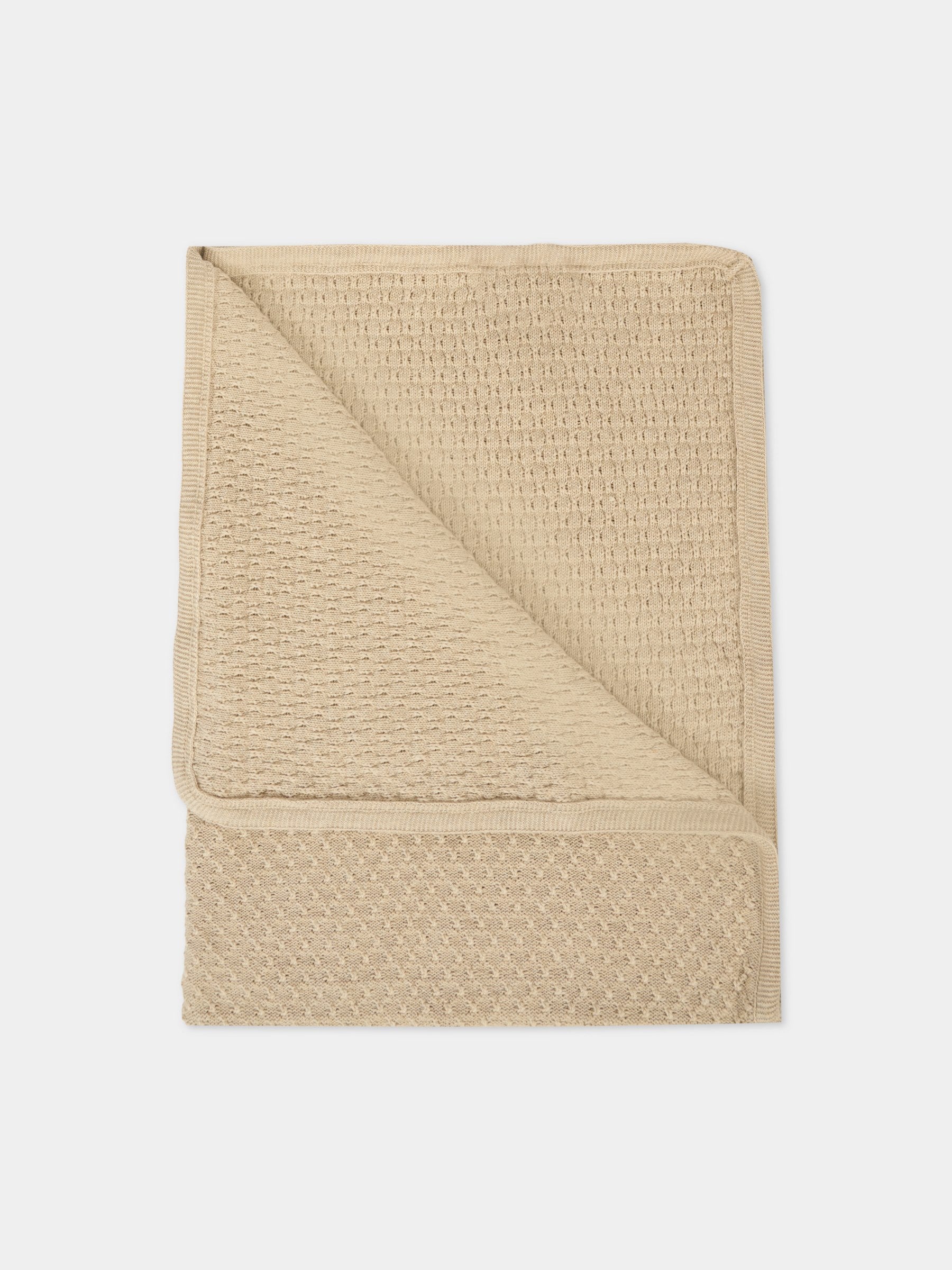 Coperta beige per neonati con logo,Paz Rodríguez,031 123073 64 H94