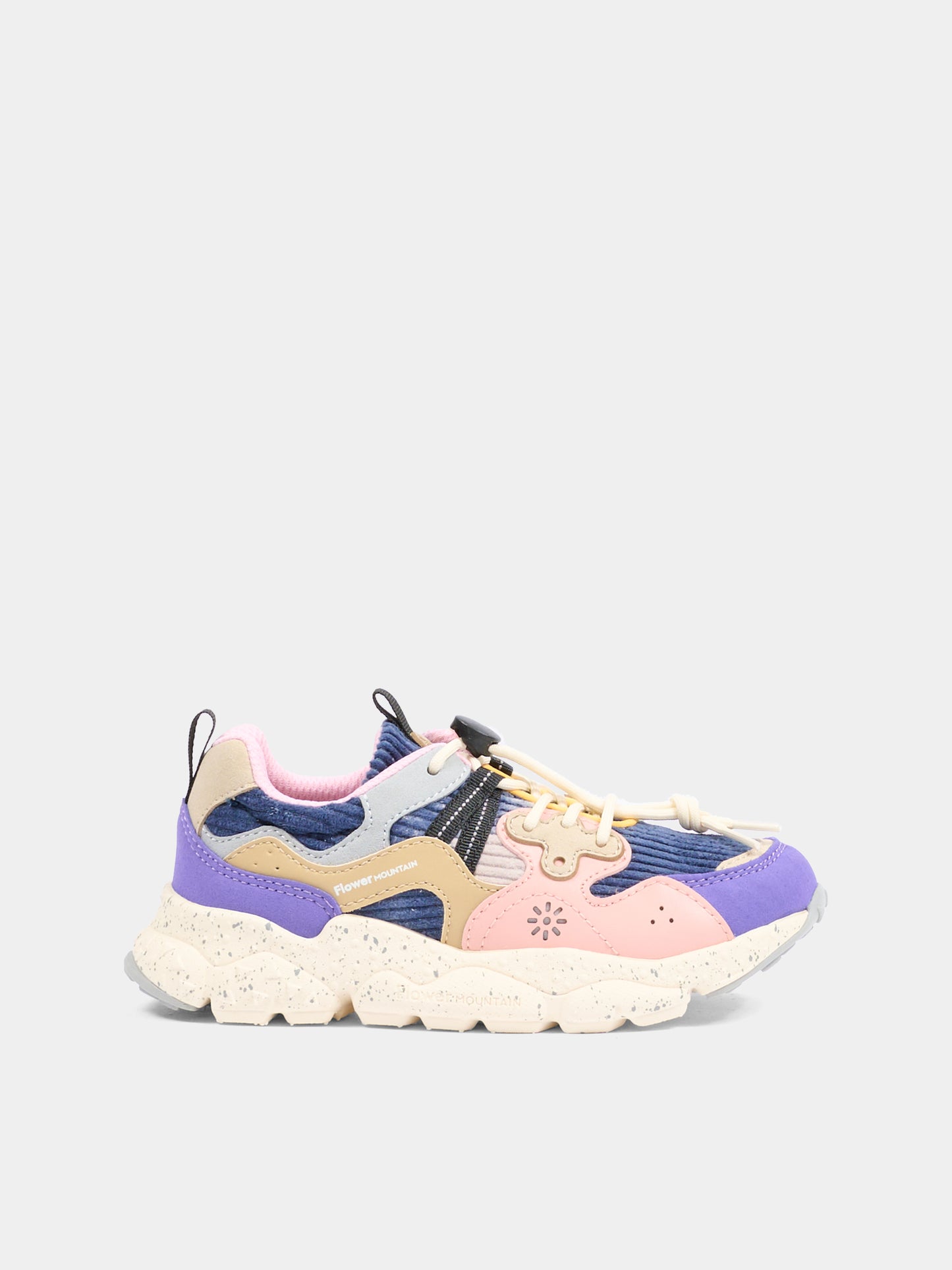 Sneakers Yamano multicolor per bambini con dettaglio viola,Flower Mountain,0012015497 51 1I27