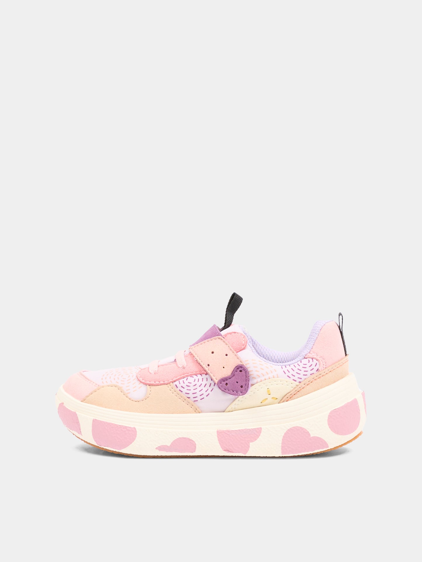 Sneakers Yui rosa per bambina con cuori,Flower Mountain,0012019462 01 3M51