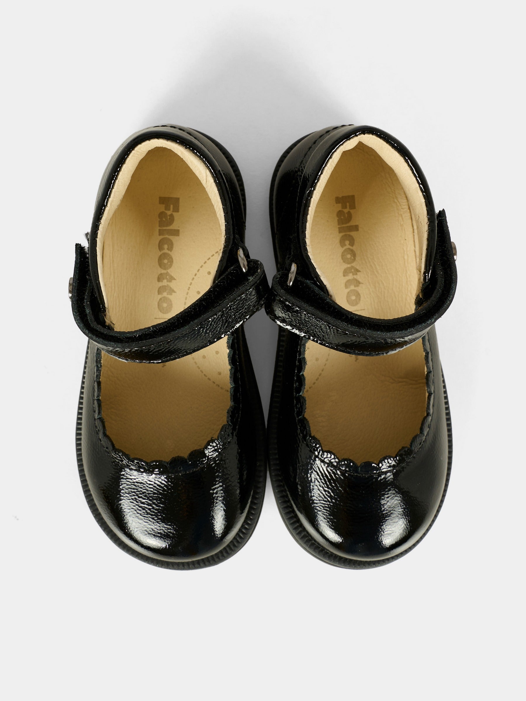 Ballerine nere per bambina con logo,Falcotto,0012019578 02 0A01