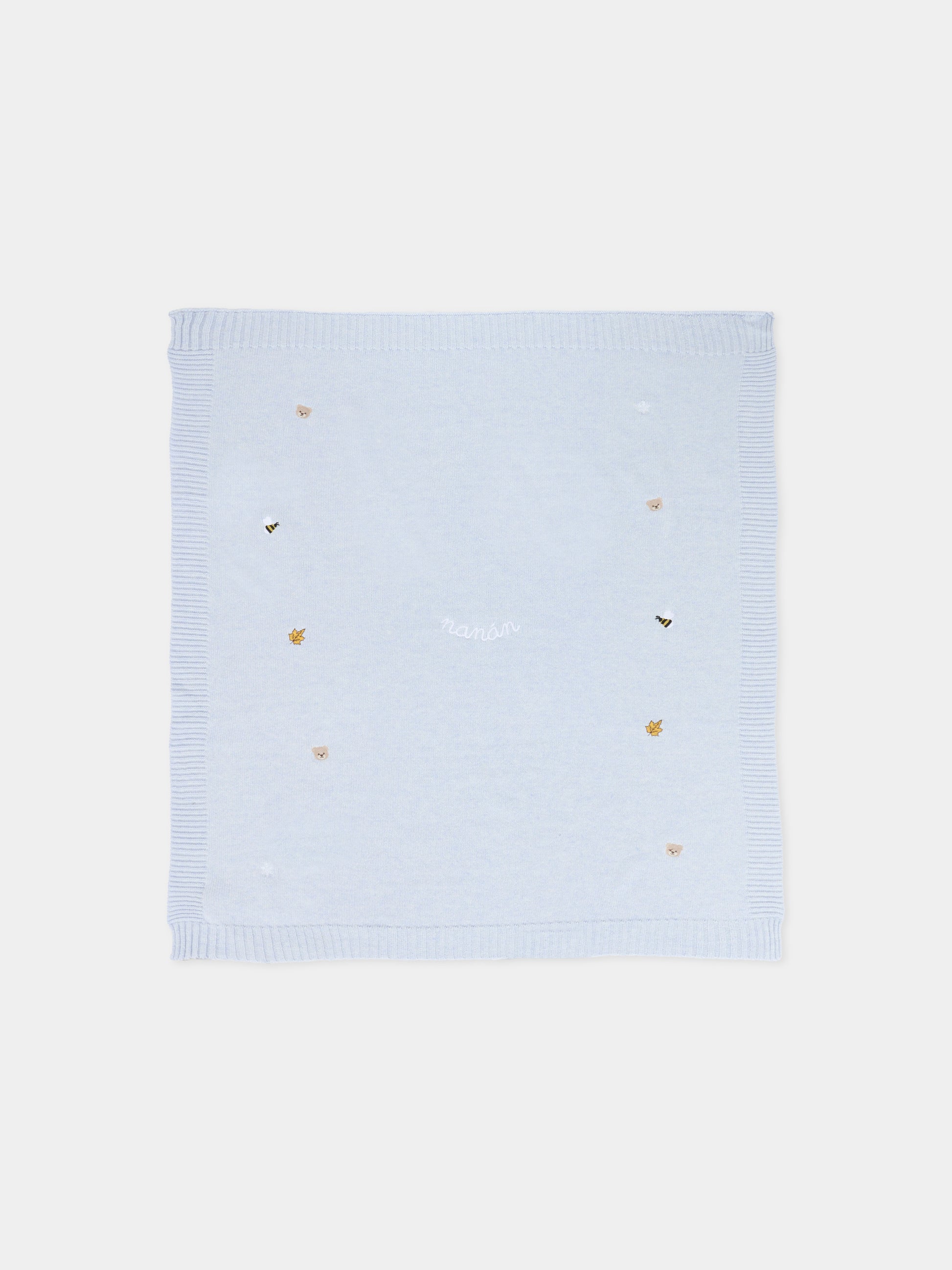 Coperta celeste per neonato con ape,Nanán,I25012A