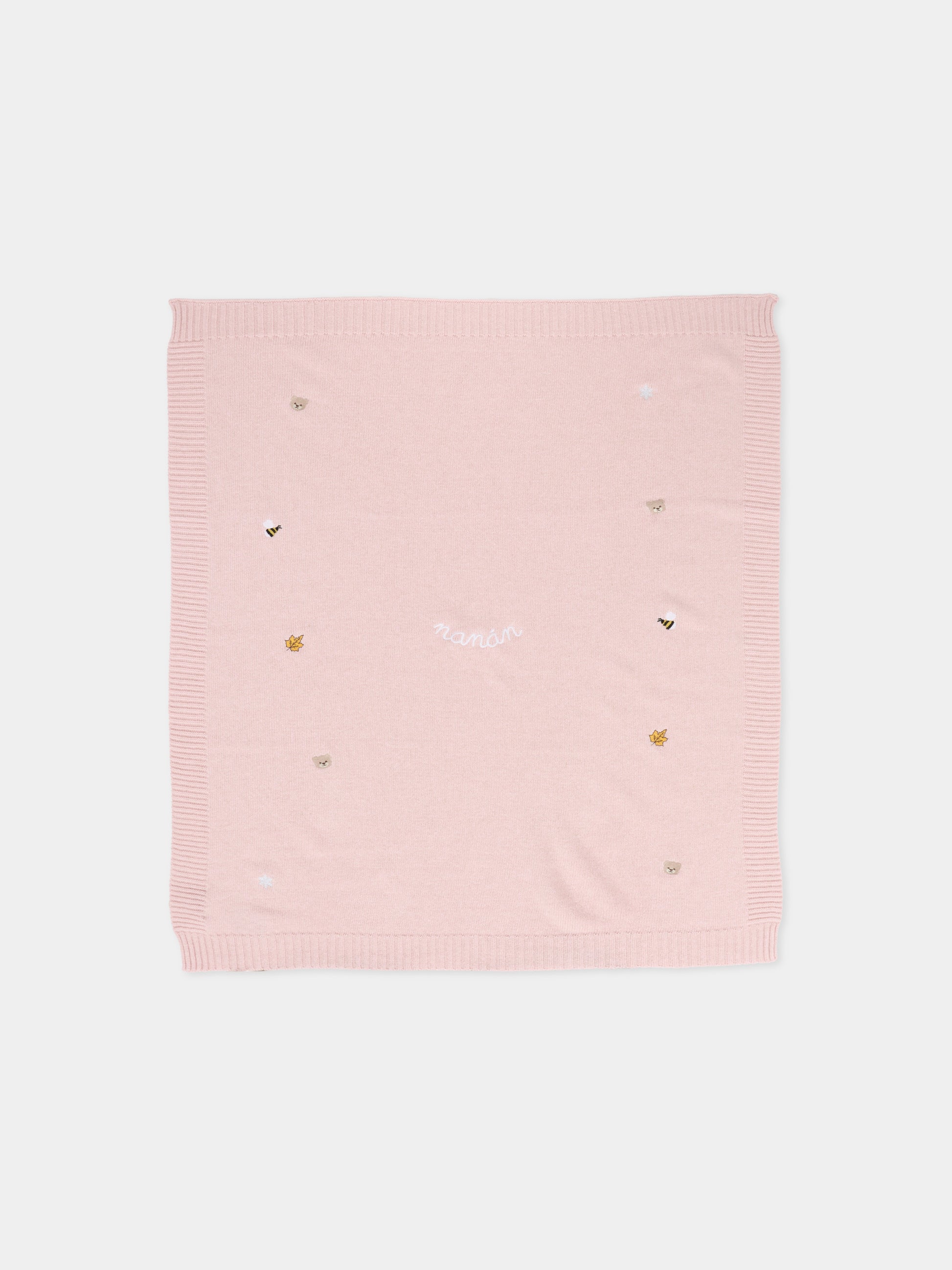 Coperta rosa per neonata con ape,Nanán,I25012R