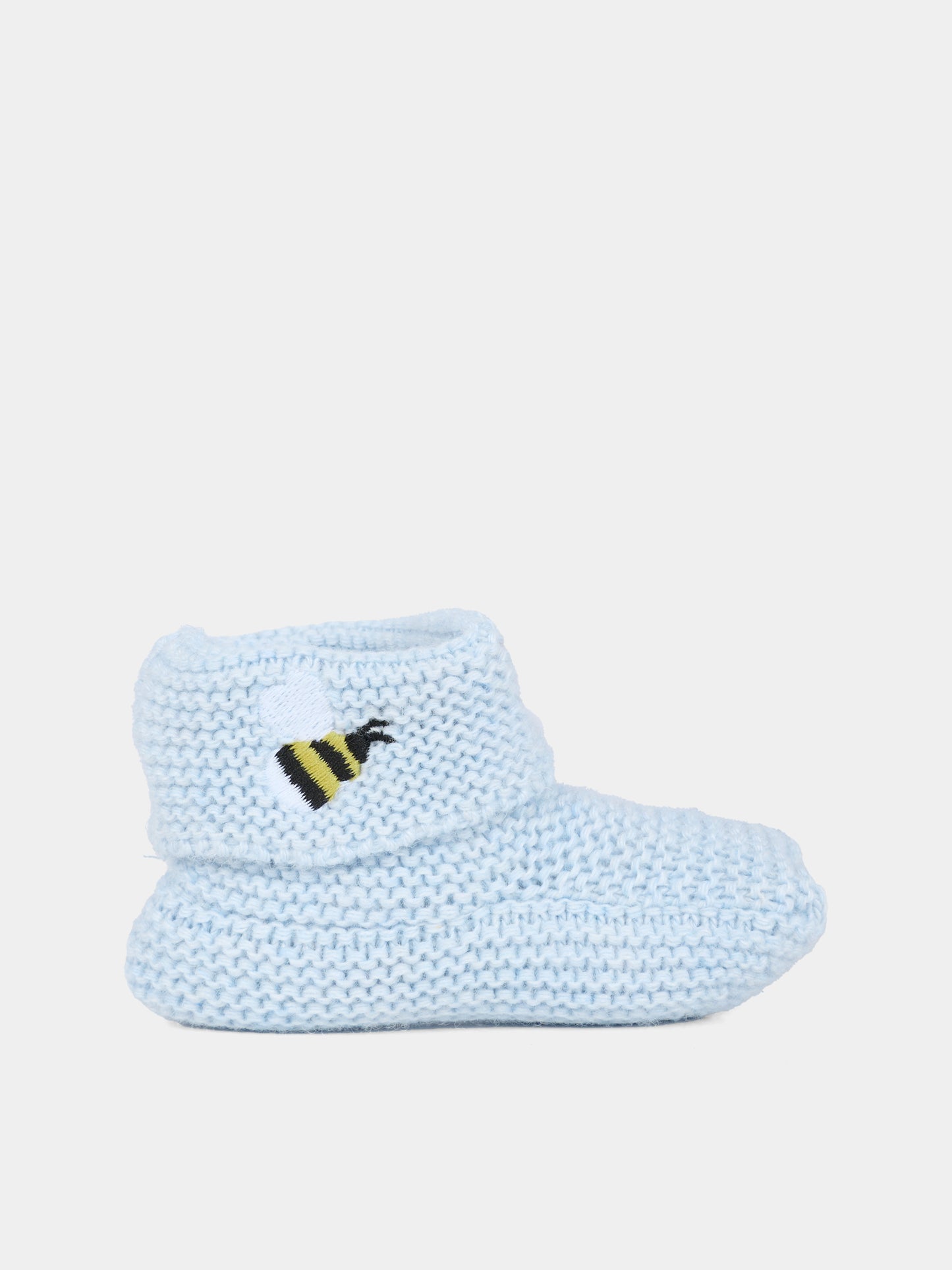 Babbucce celesti per neonato con ape,Nanán,I25013A