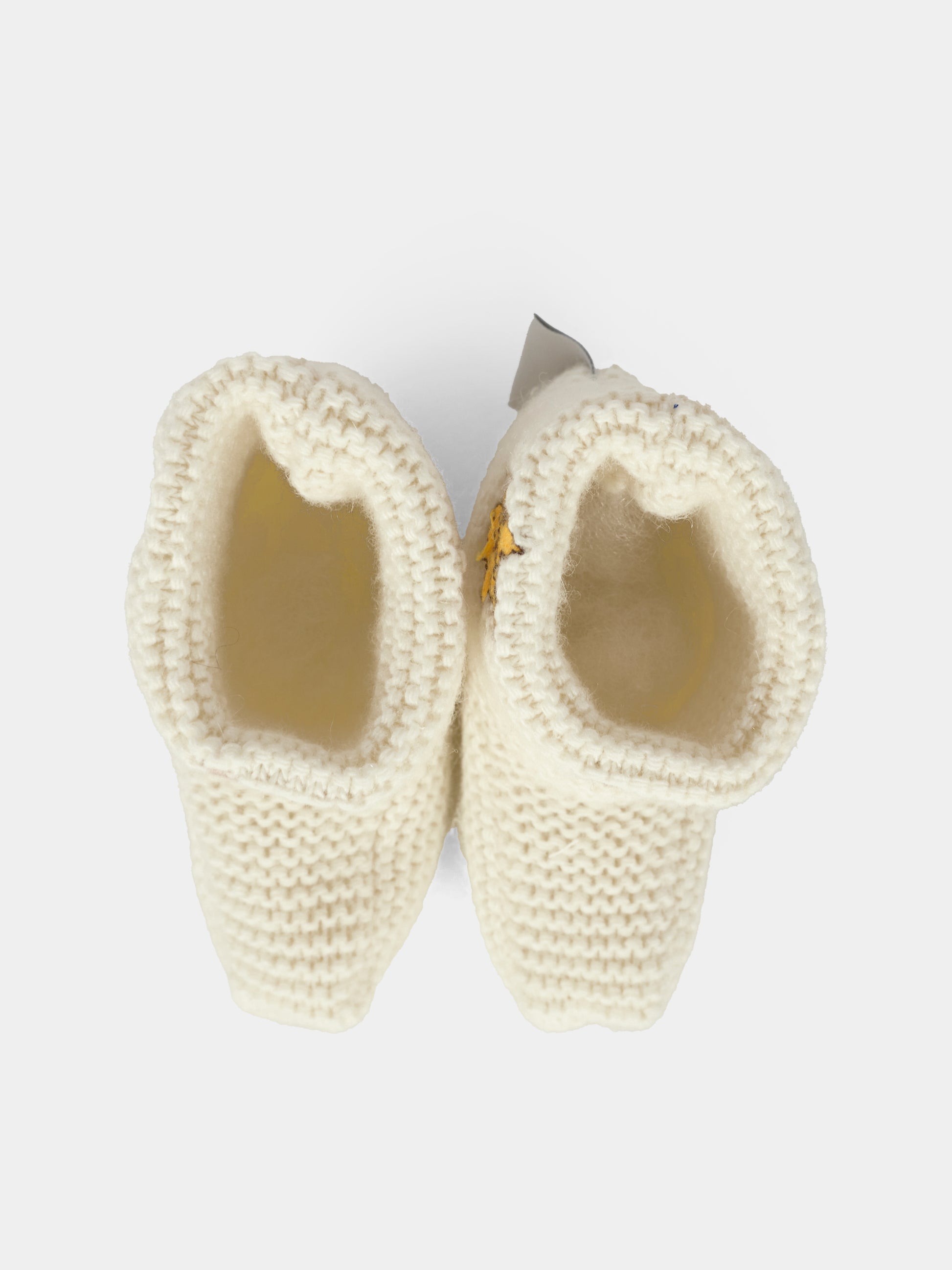 Babbucce avorio per neonati con ape,Nanán,I25013B