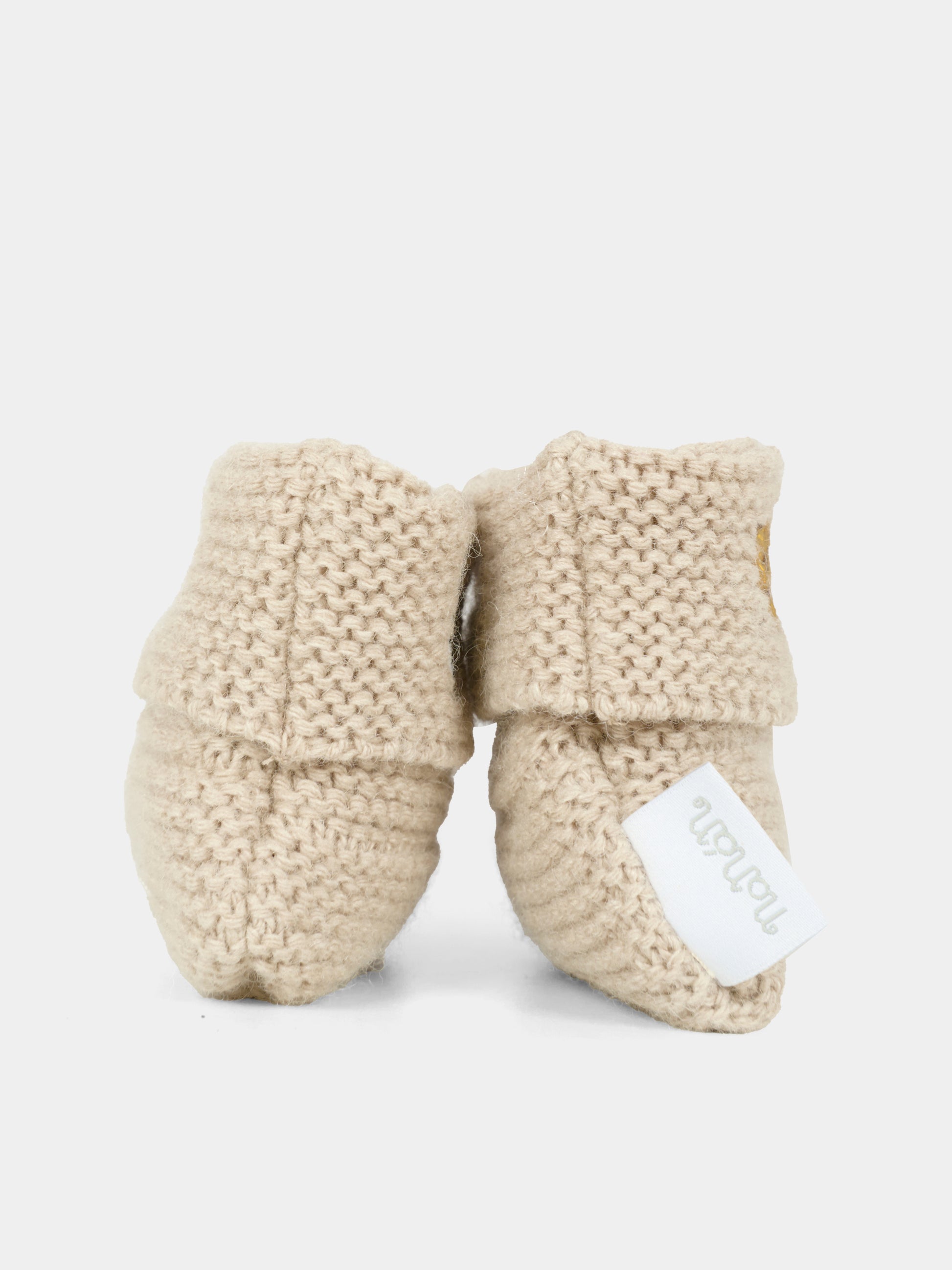 Babbucce beige per neonati con ape,Nanán,I25013BE