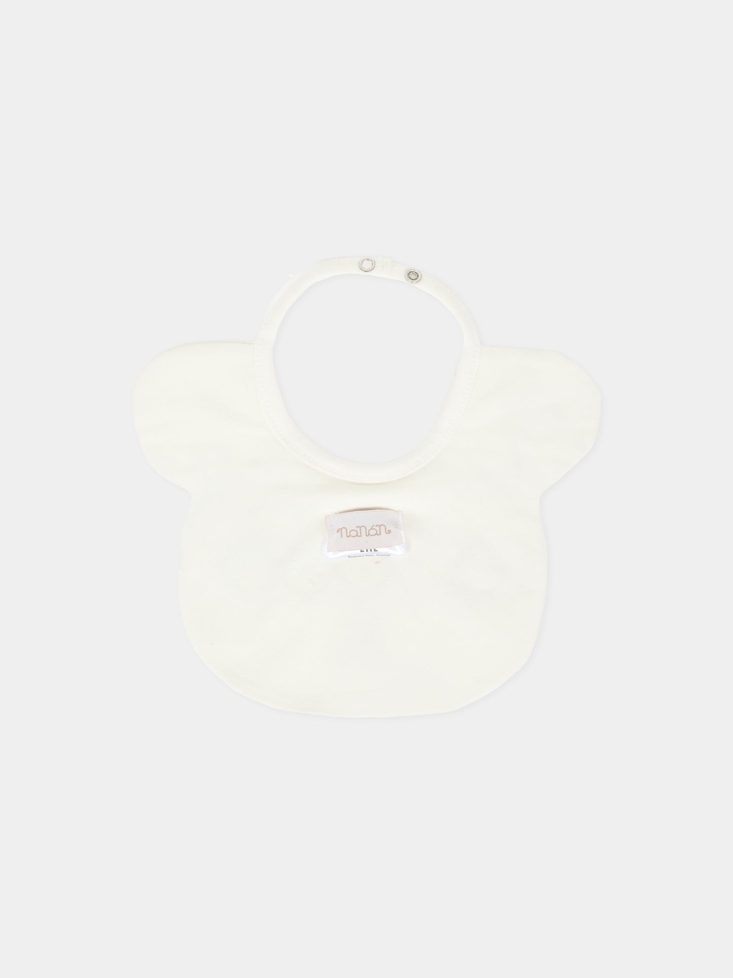 Bavaglino avorio per neonati con orsetto,Nanán,I25111P