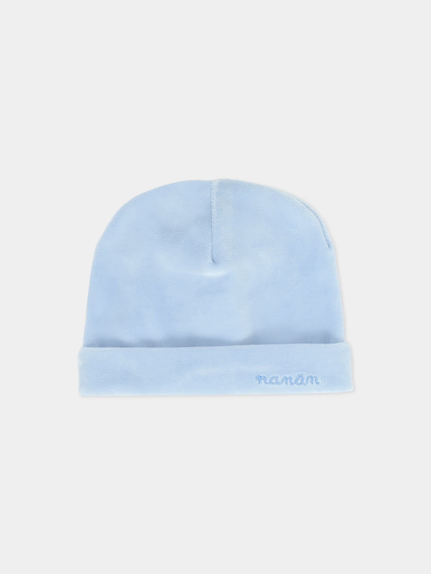 Cappello celeste per neonato con logo,Nanán,I25131A