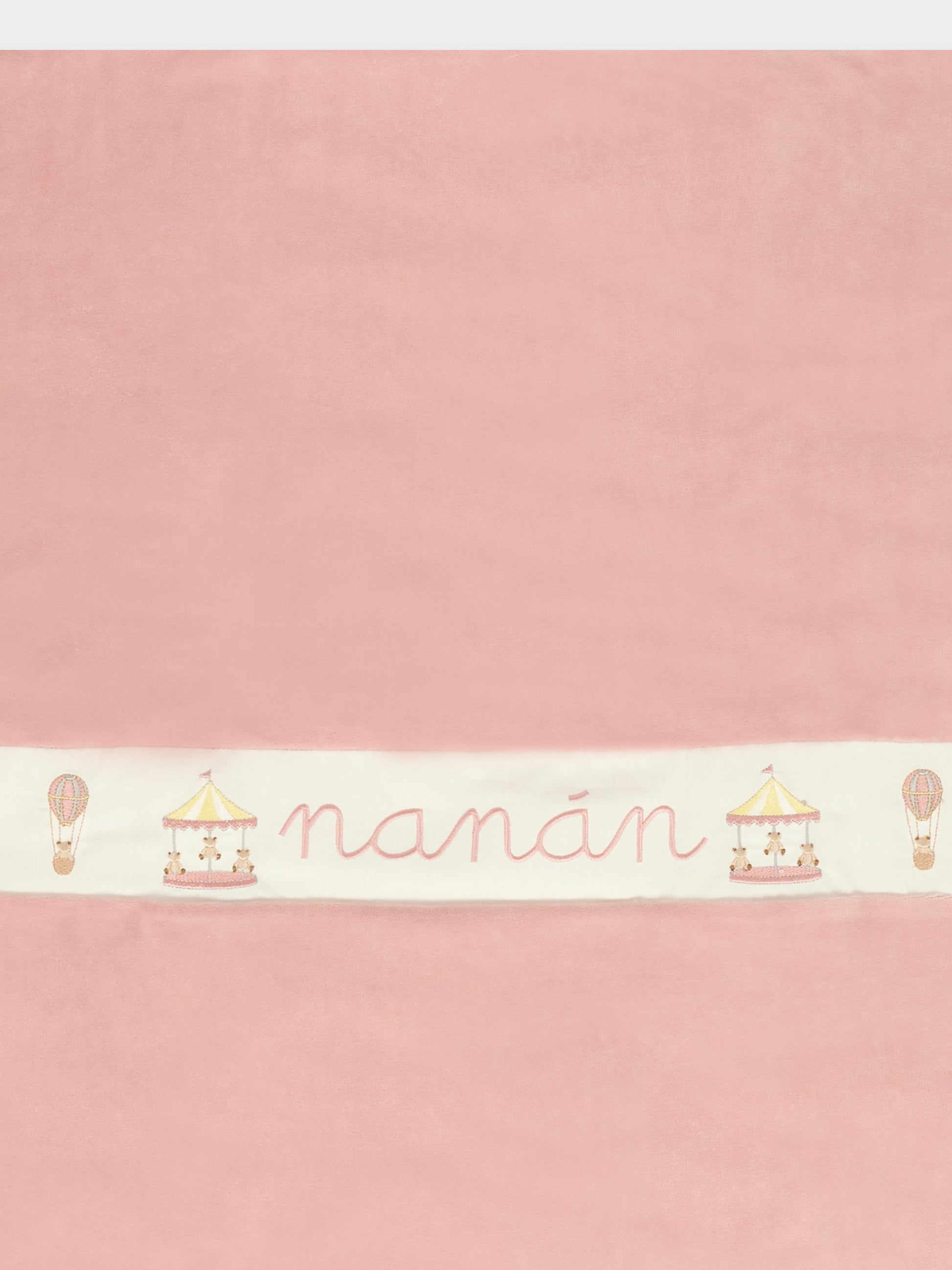Coperta rosa per neonata con giostre,Nanán,I25436R