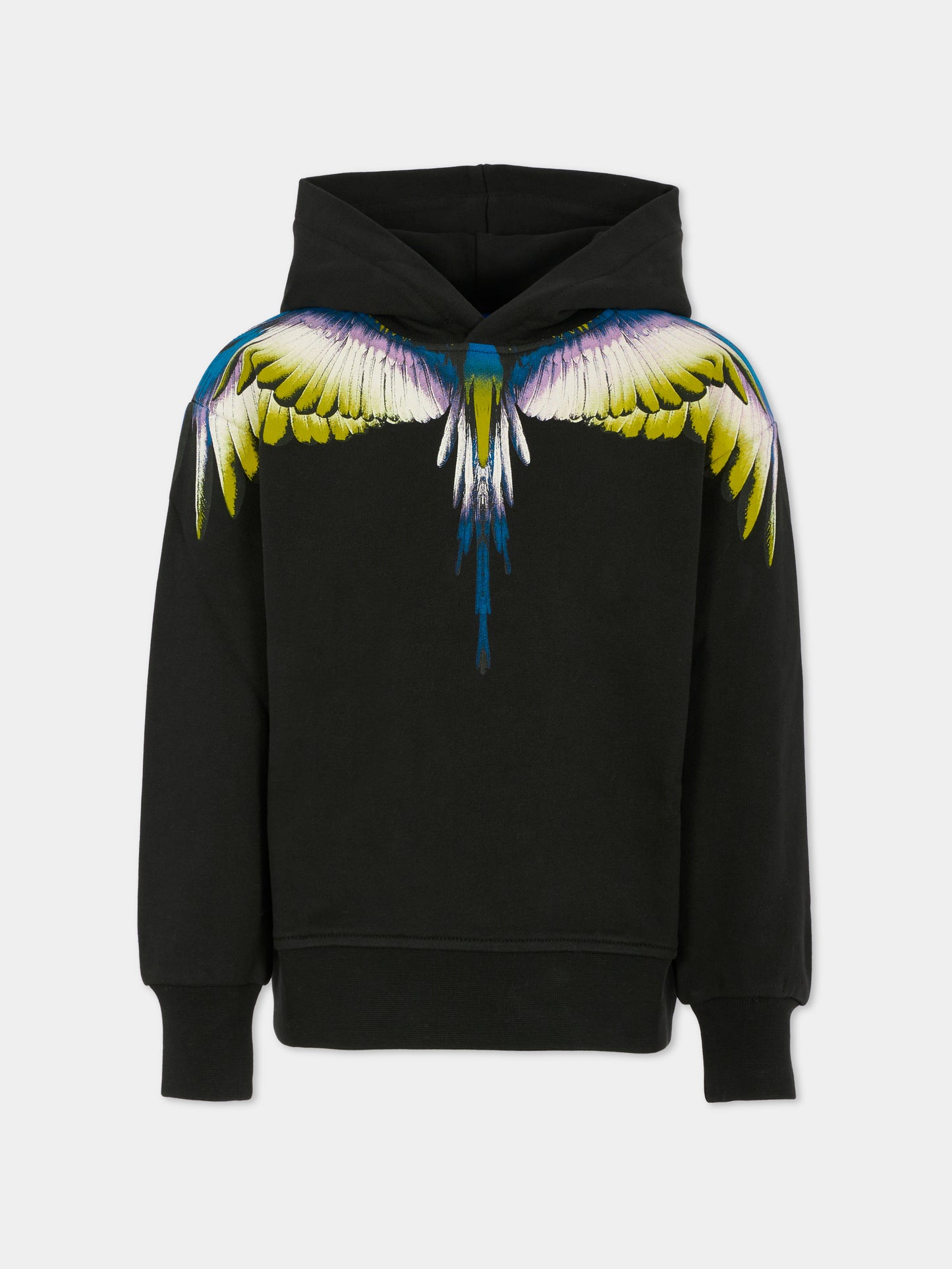 Felpa nera per bambino con ali,County Of Milan Kids,F5CMJBHS061 110