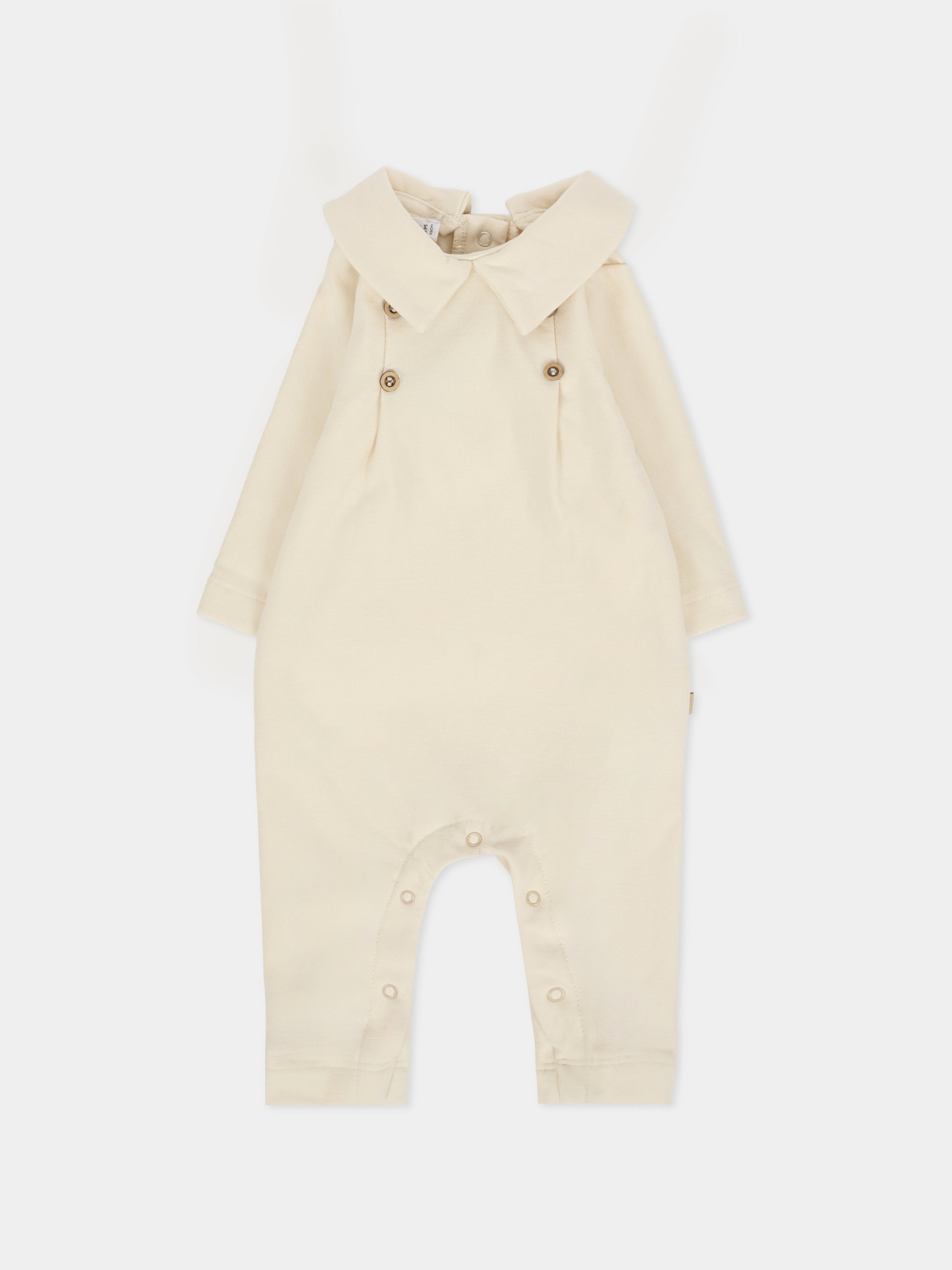 Tutina avorio per neonati con bottoni,Bamboom,1044 WARM WHITE