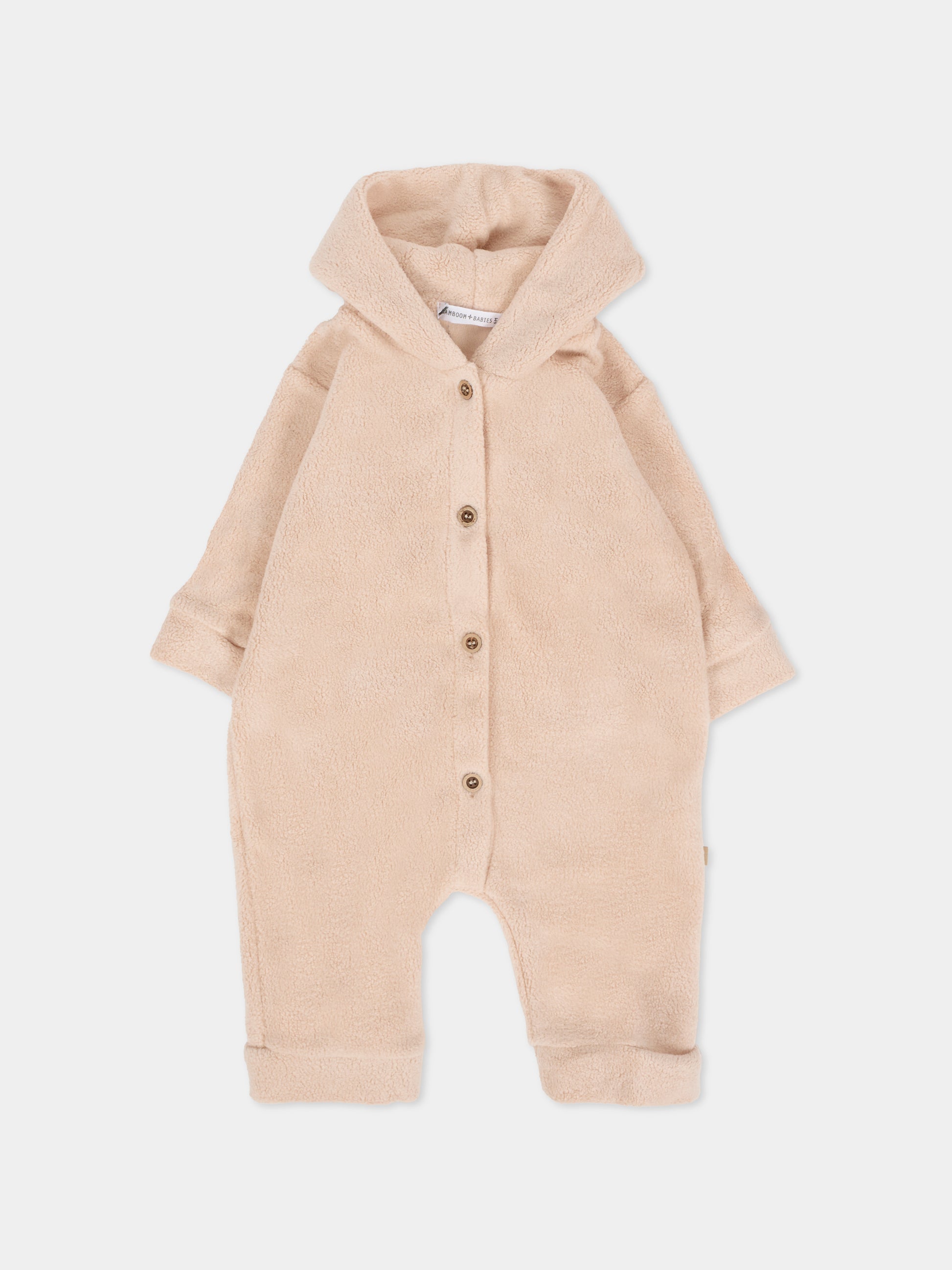 Tutina rosa per neonata con cappuccio,Bamboom,1066 VINTAGE PINK