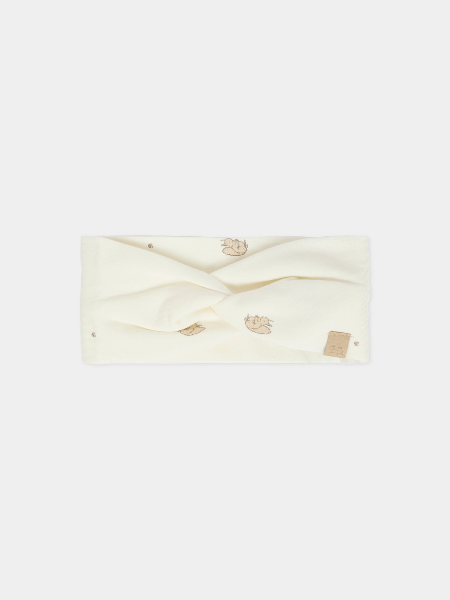Fascia avorio per neonata con stampa scoiattolo,Bamboom,1080 SQUIRREL PRINT