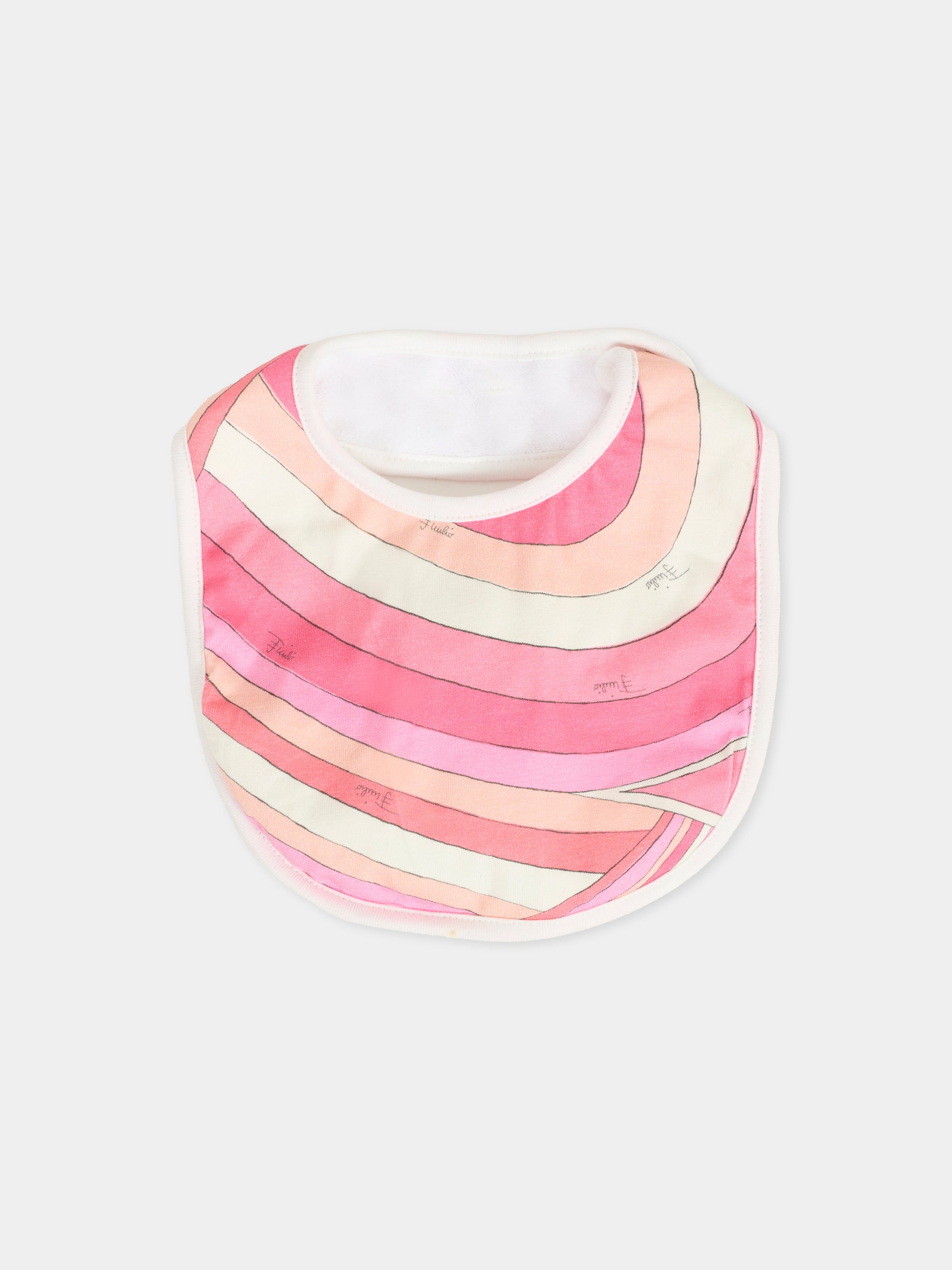 Set rosa per neonata con stampa marmo,Emilio Pucci Junior,PXB000 Z3346 109RS
