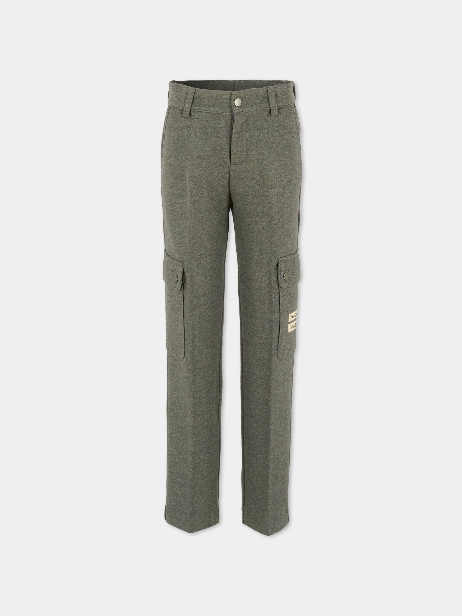 Pantaloni grigi per bambino con logo,Givenchy Kids,H30927 A83
