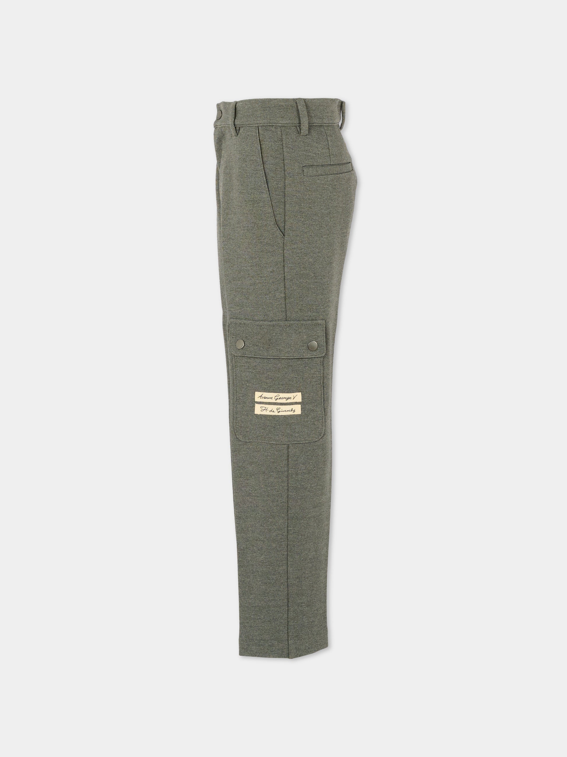 Pantaloni grigi per bambino con logo,Givenchy Kids,H30927 A83
