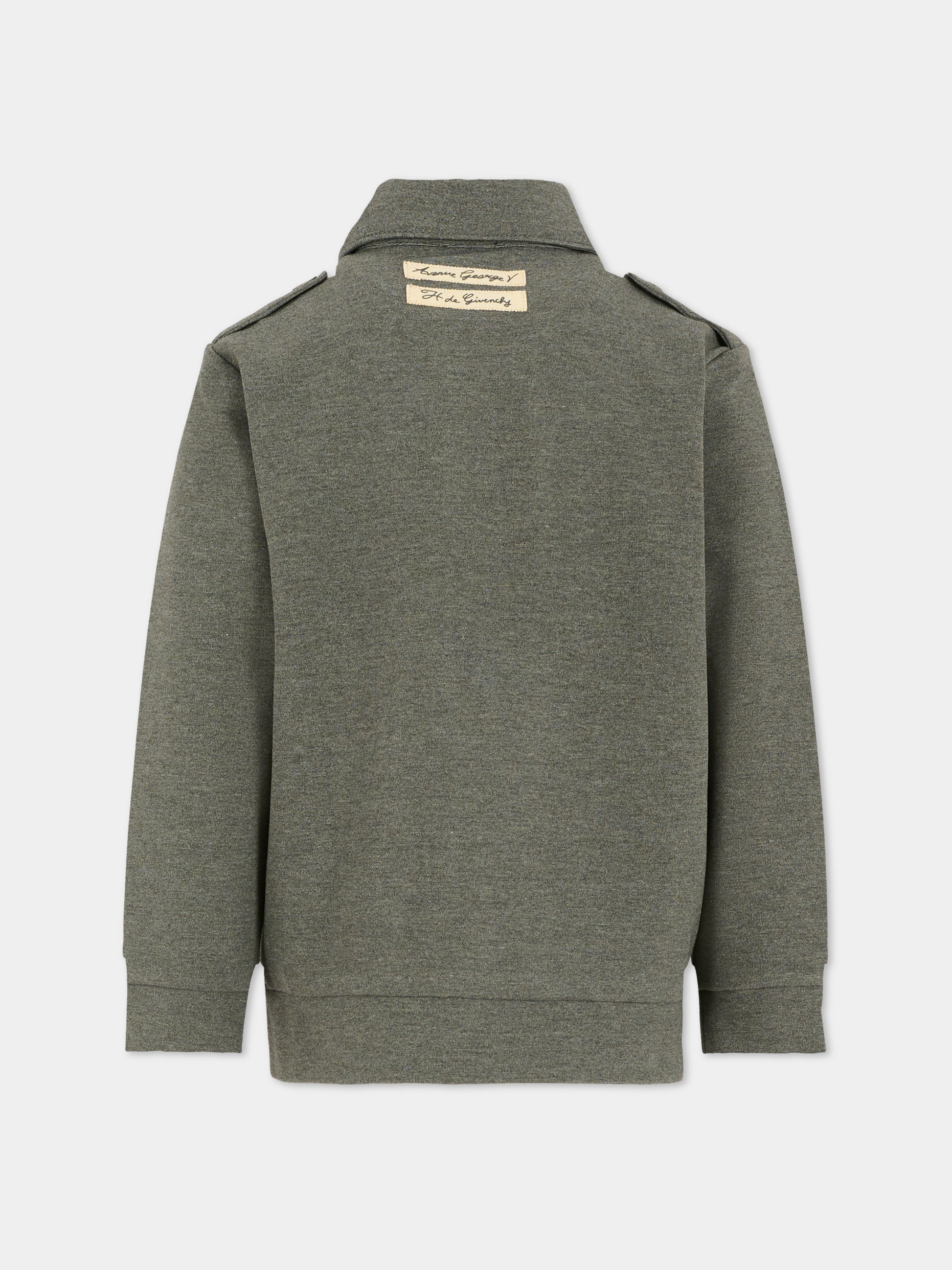 Giacca grigia per bambino con patch,Givenchy Kids,H30950 A83