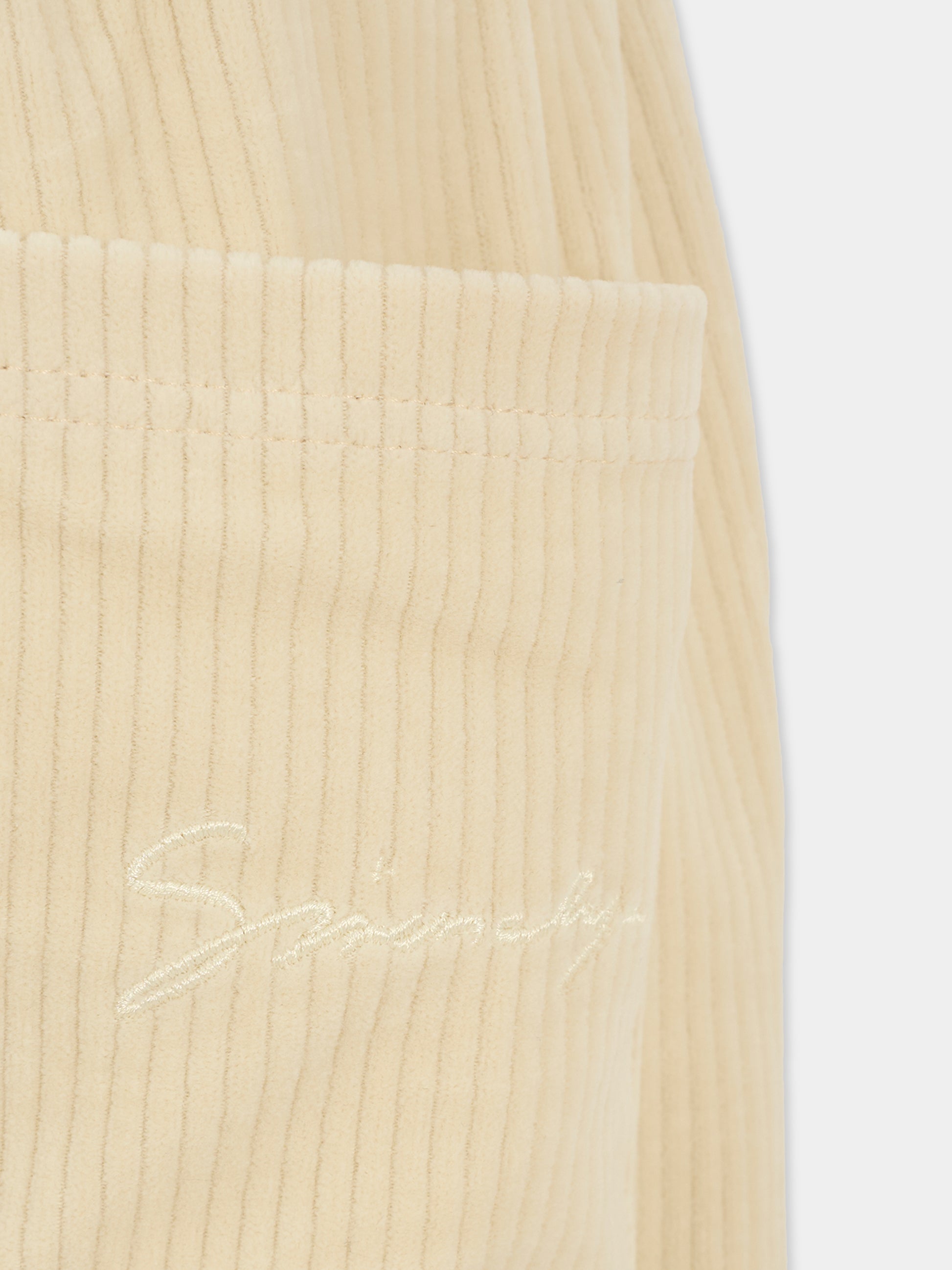 Pantaloni avorio per bambina con logo,Givenchy Kids,H30924 184
