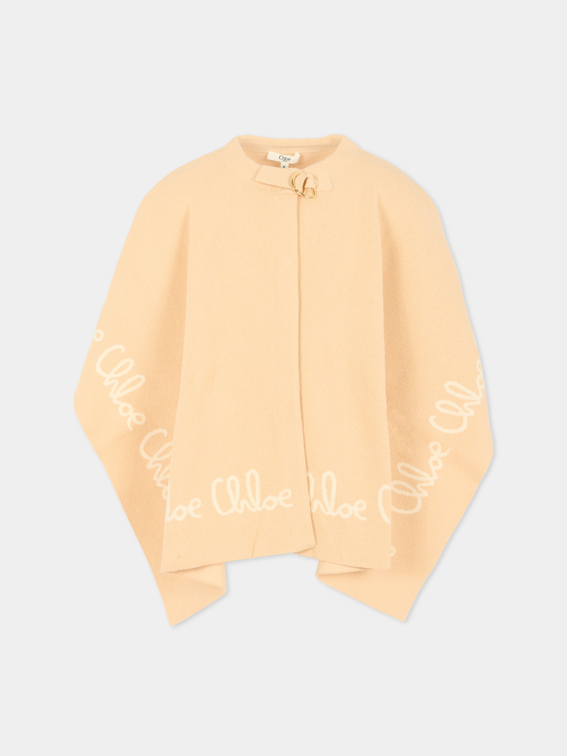 Cappa rosa per bambina con logo,Chloé Kids,C20667 257