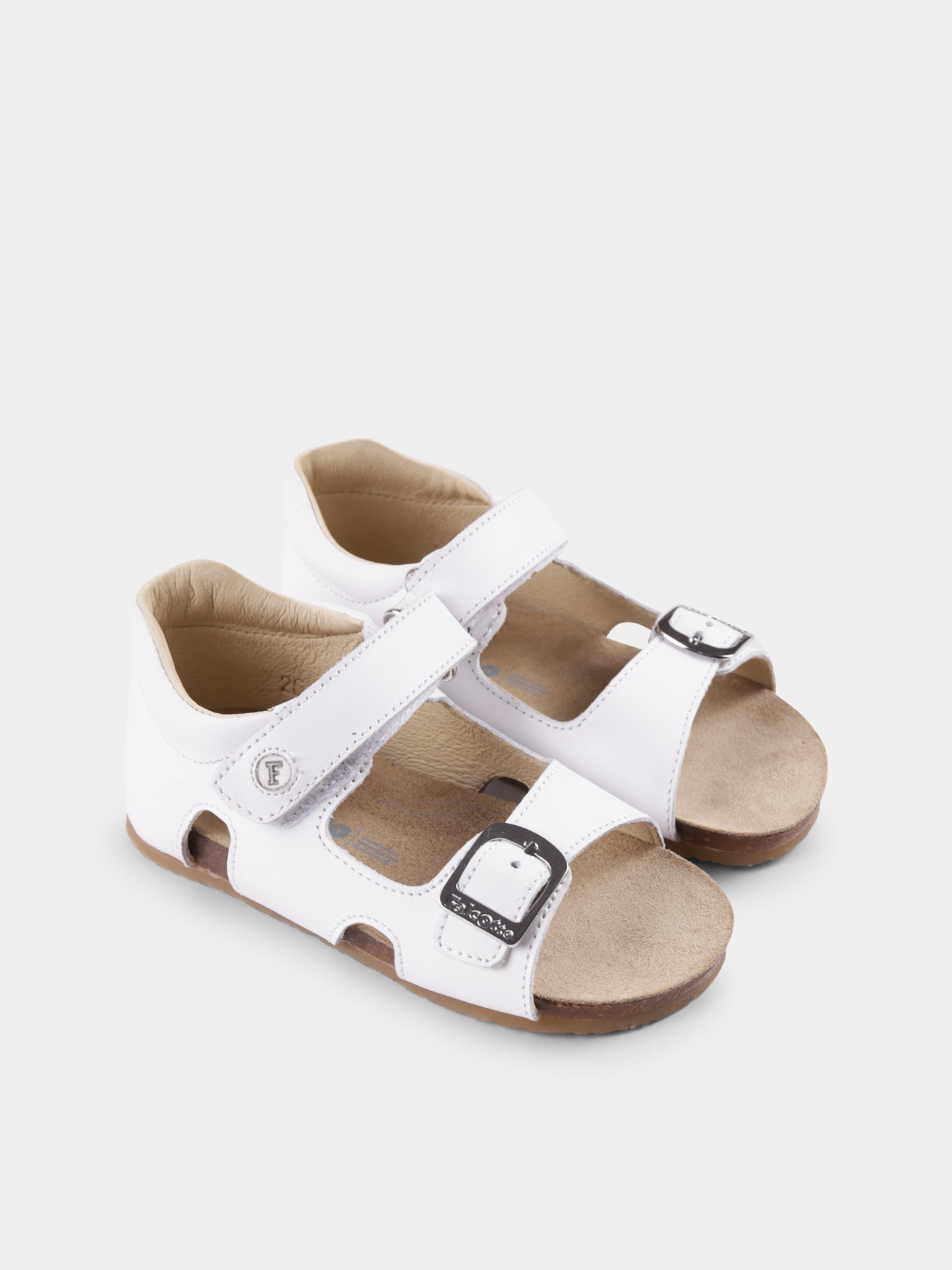 Sandali Bea bianchi per neonata e bambina,Falcotto,001 1500737 03 0N01 BEA