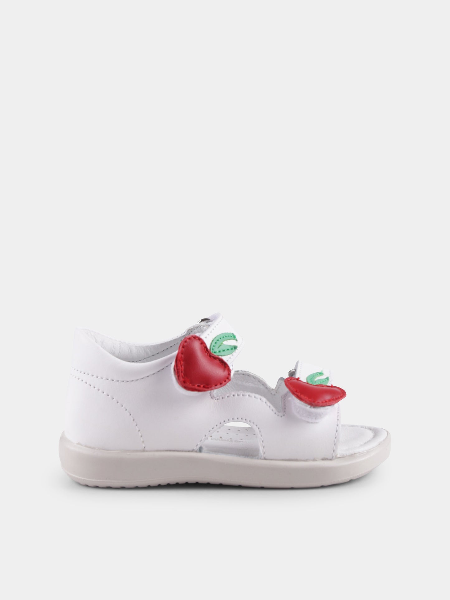 Sandali Mariss bianchi per neonata e bambina con fragole,Falcotto,001 1501094 01 0N01 MARISS