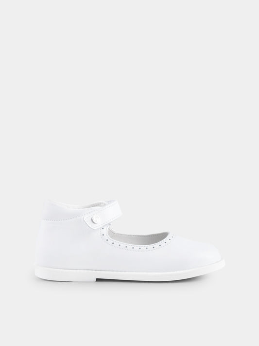 Ballerines blanche pour bébé fille et fille