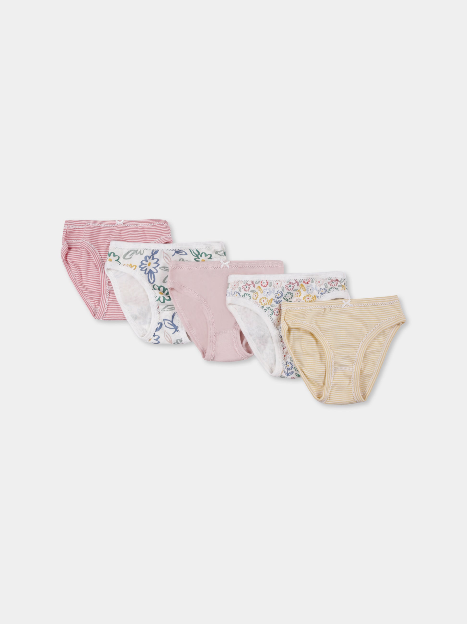Set slip multicolor per bambina con stampa floreale,Petit Bateau,A0BGG 00