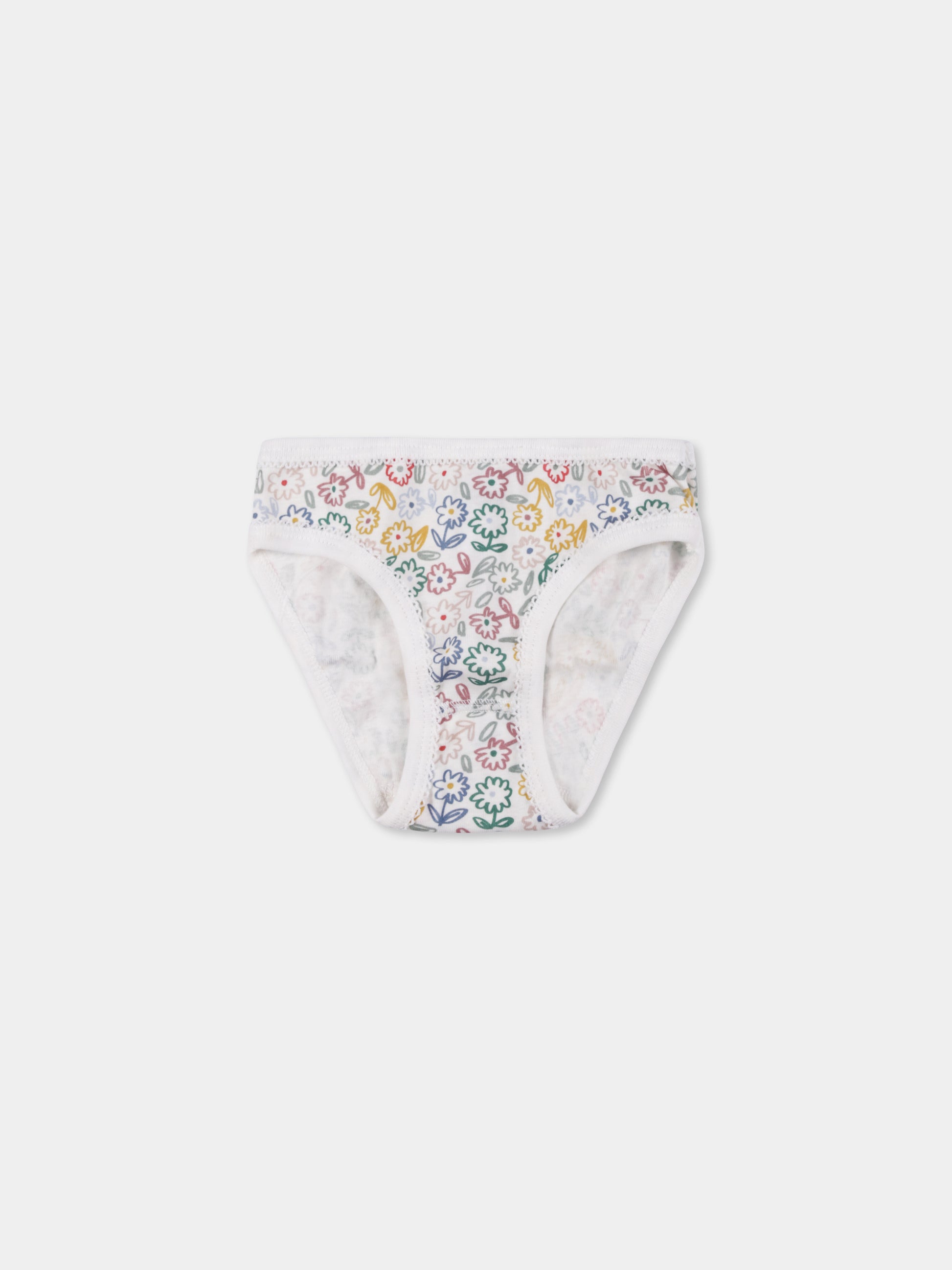Set slip multicolor per bambina con stampa floreale,Petit Bateau,A0BGG 00