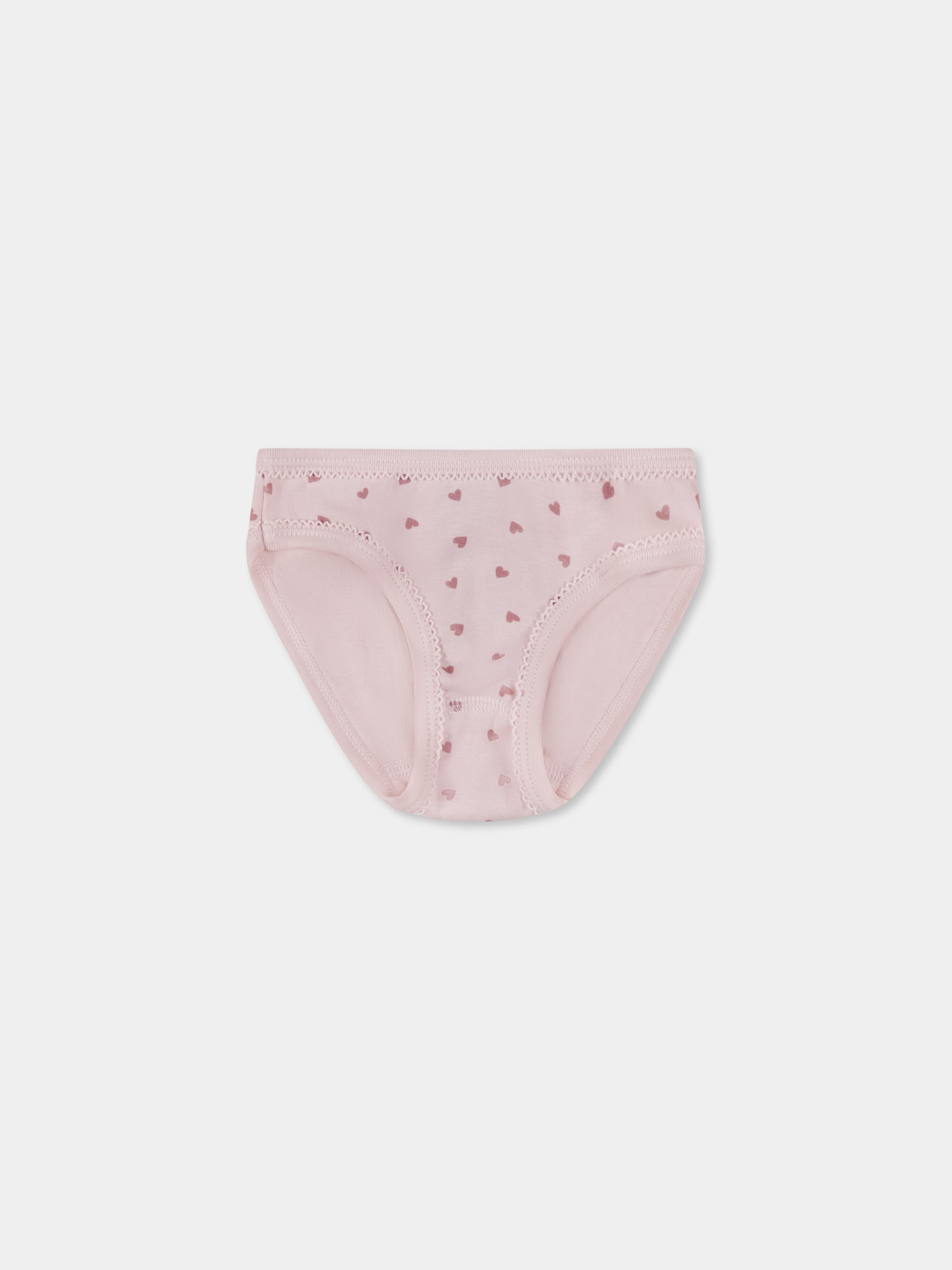 Set slip multicolor per bambina con cuori e stella cadente,Petit Bateau,A0BGK 00