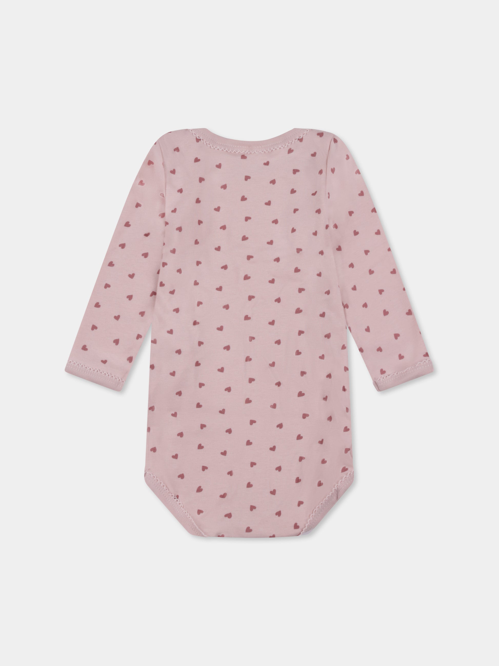 Set body multicolor per neonata con cuori e stella cadente,Petit Bateau,A0BGV 00