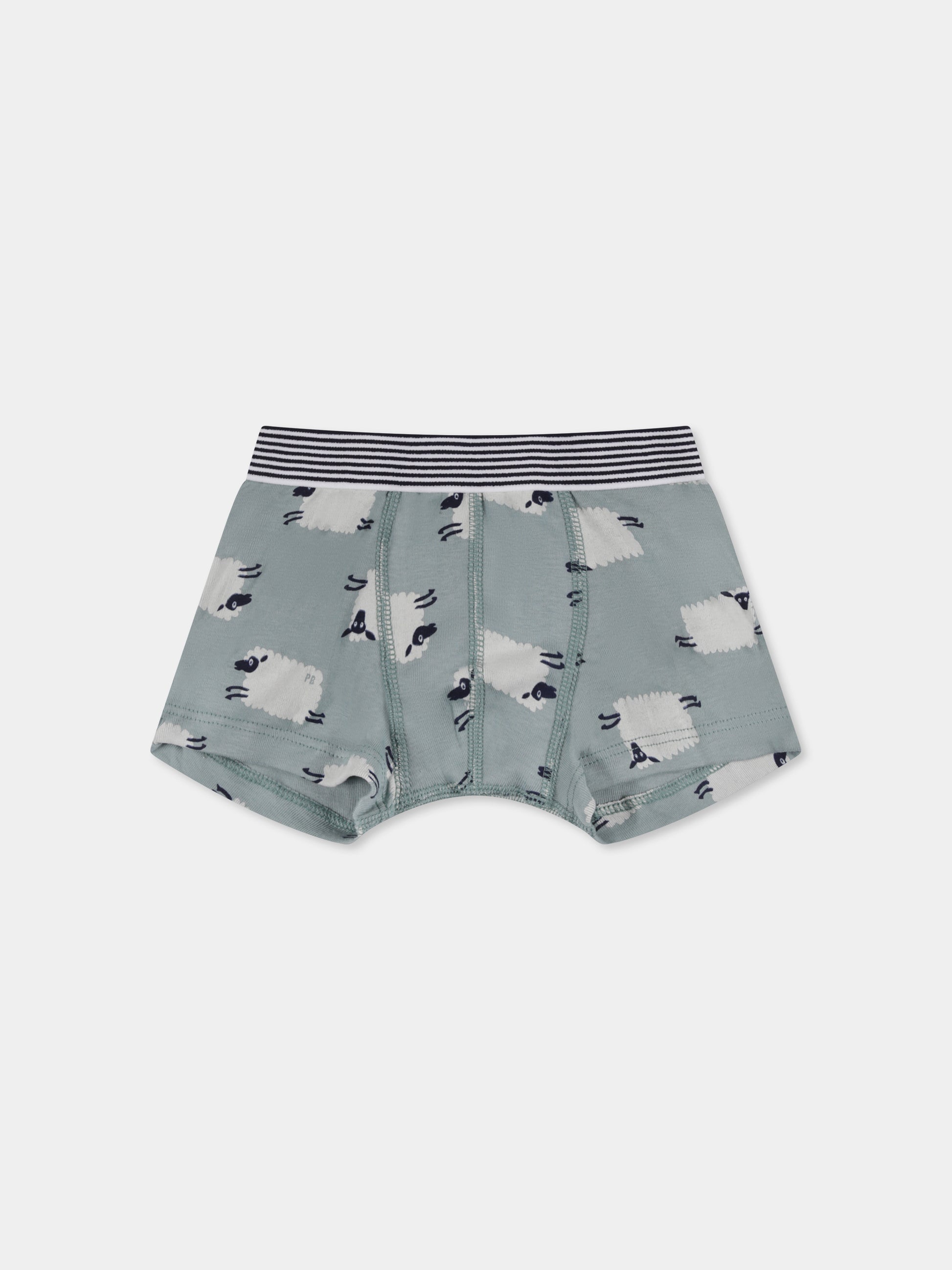 Set boxer multicolor per bambino con pecore e righe,Petit Bateau,A0BH4 00