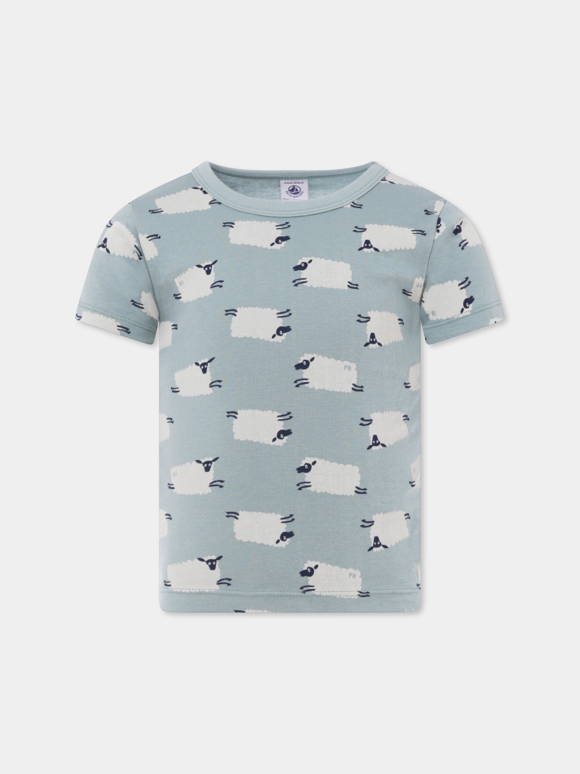 Set canottiere multicolor per bambino con righe e pecore,Petit Bateau,A0BHO 00