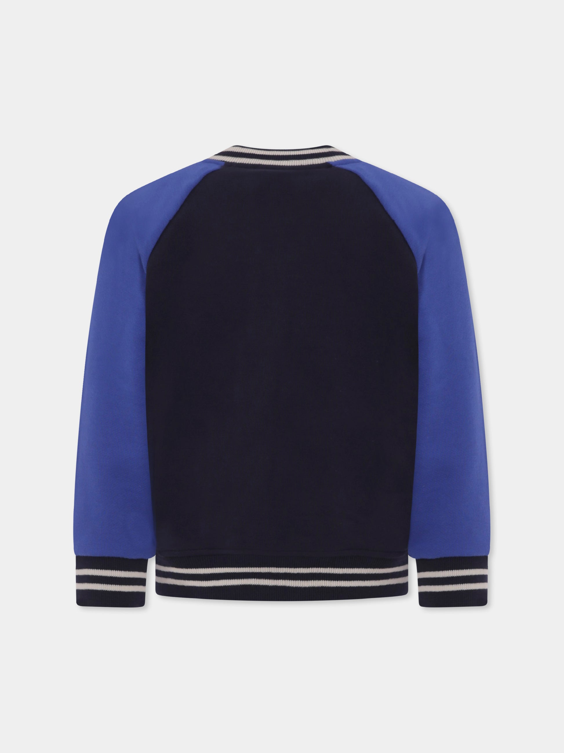 Bomber blu per bambino con logo,Petit Bateau,A0BIQ 01