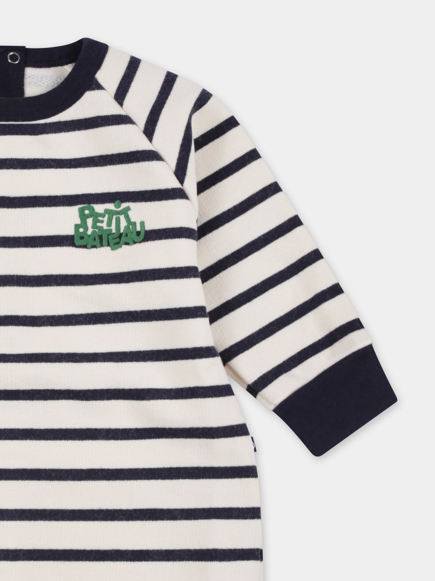 Tutina avorio per neonato con logo,Petit Bateau,A0BKX 01