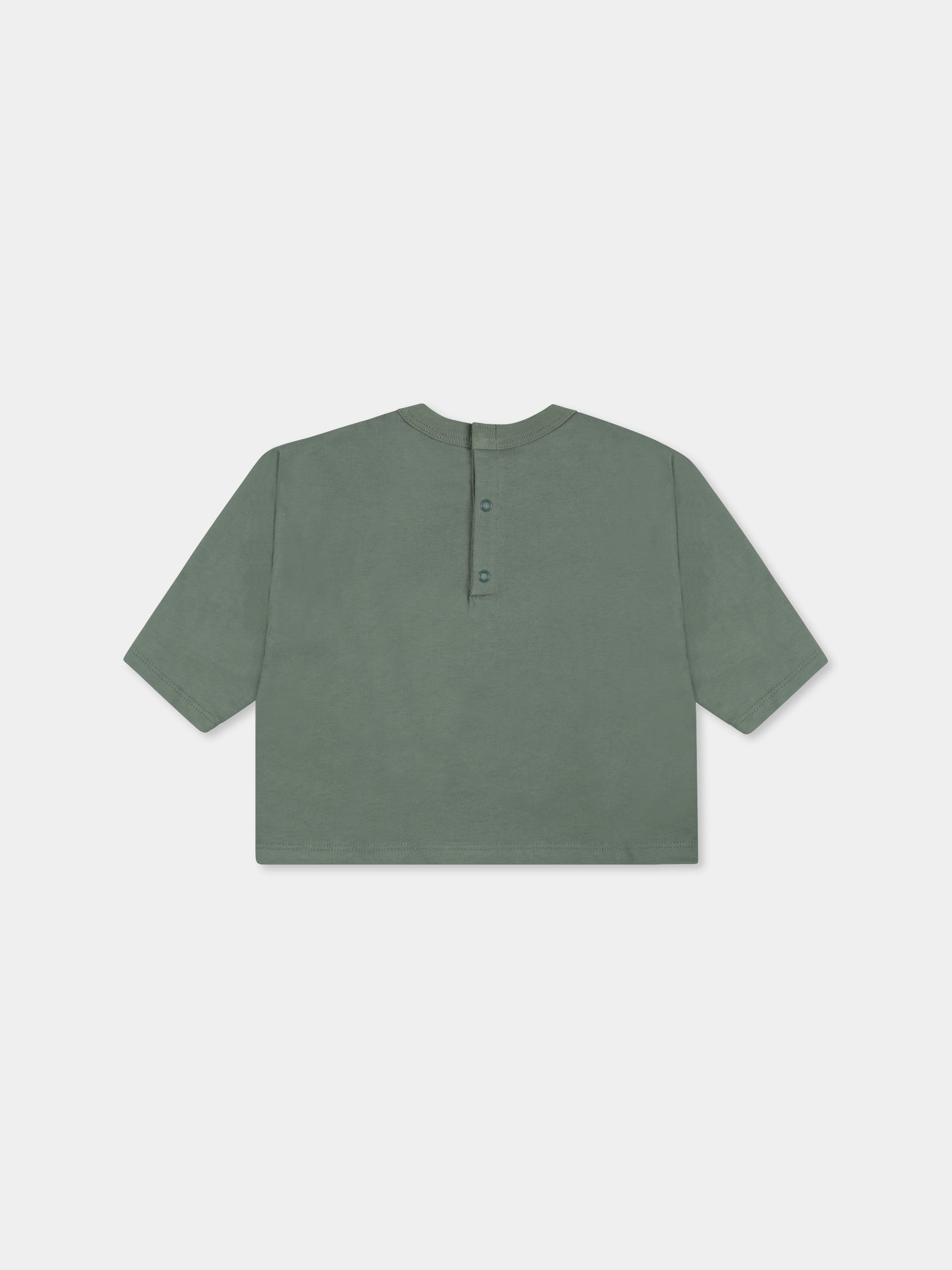 T-shirt verde per neonato con puzzola,Petit Bateau,A0BPI 04