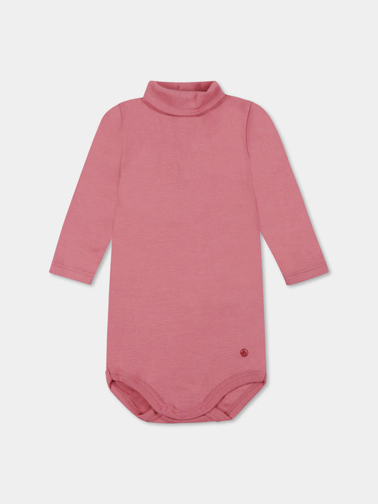 Body rosa per neonata con logo,Petit Bateau,A0BQF 03