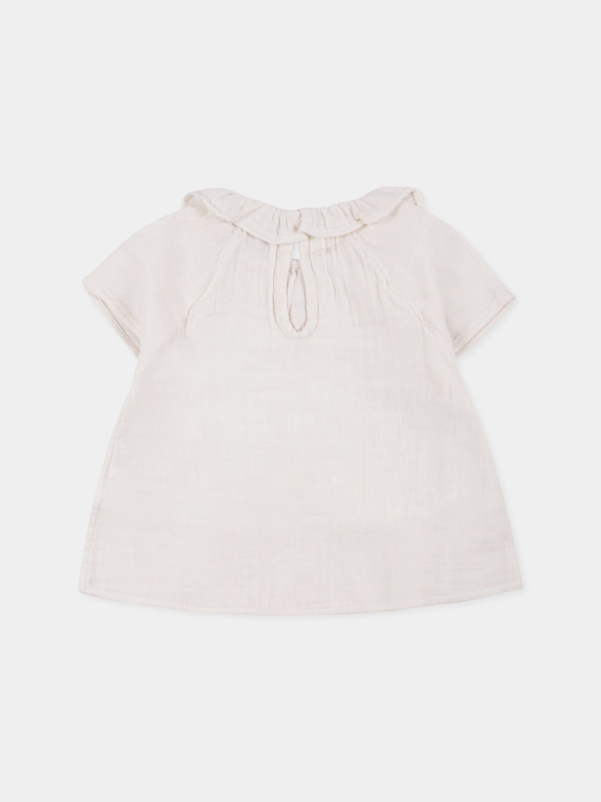 Camicia avorio per neonata,Petit Bateau,A09MD 03