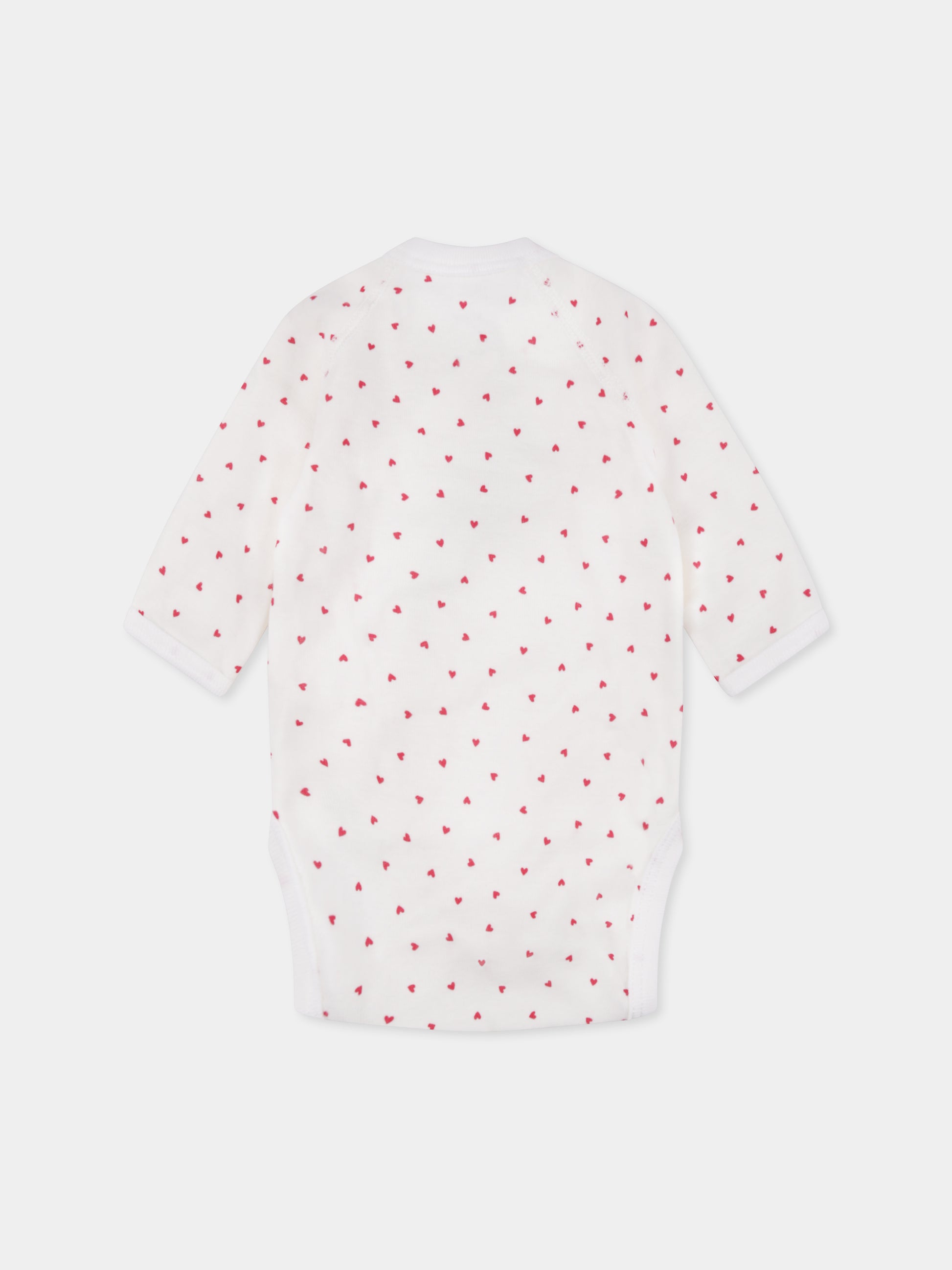 Set tutine bianco per neonati con cuori,Petit Bateau,A09RR 00