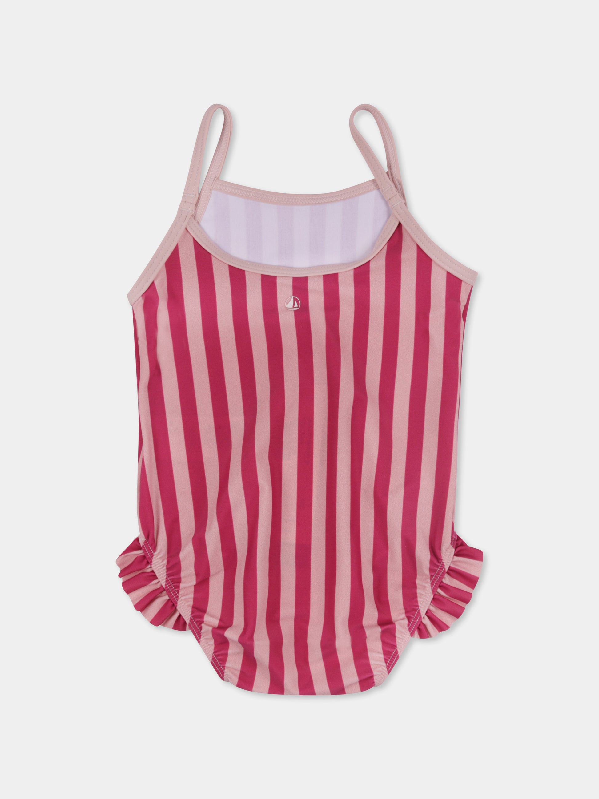 Costume intero rosa per neonata con logo,Petit Bateau,A09TT 03
