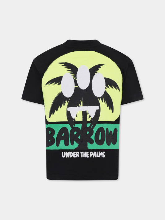 T-shirt noir pour enfants avec smiley