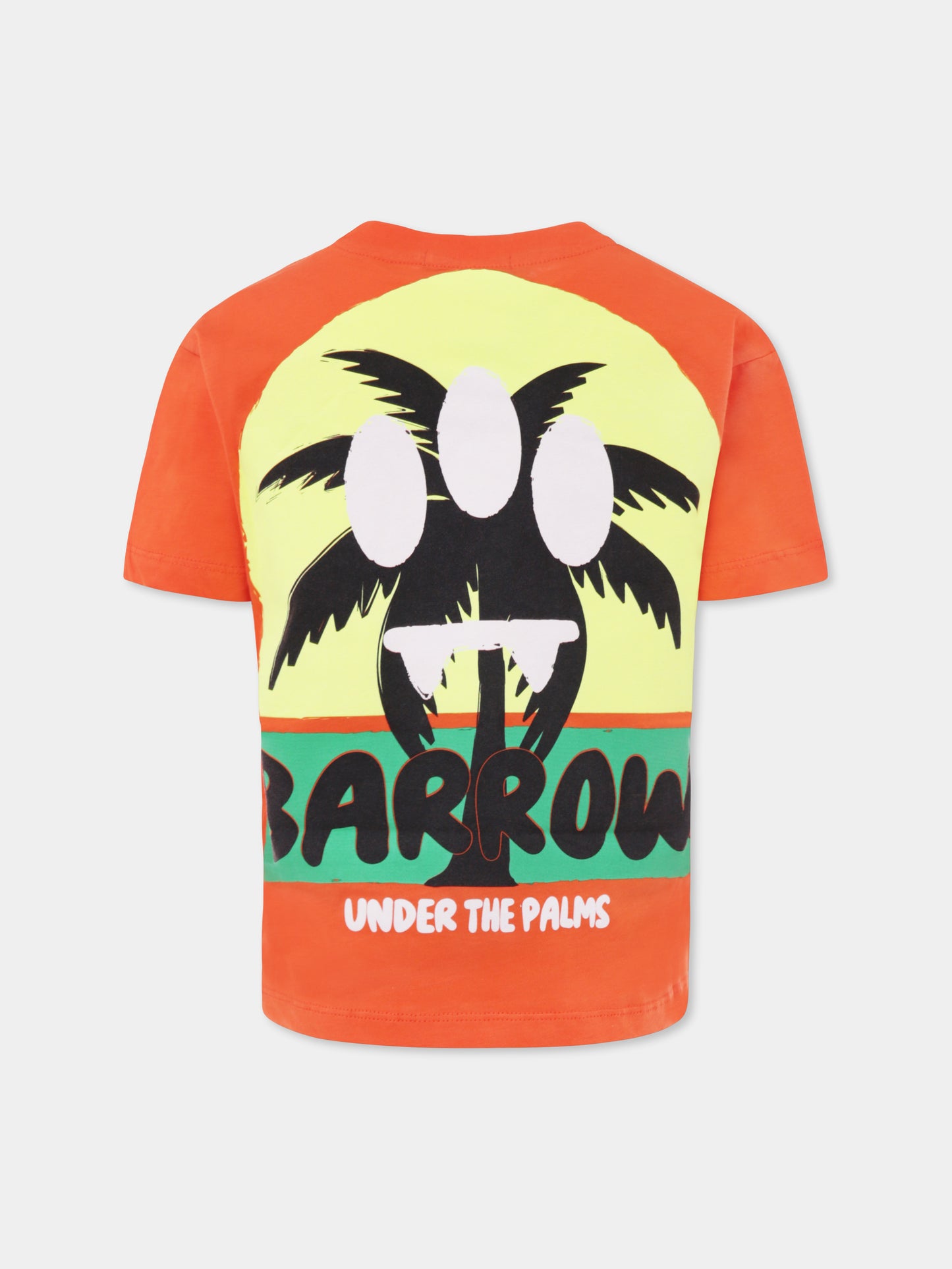 T-shirt orange pour enfants avec smiley